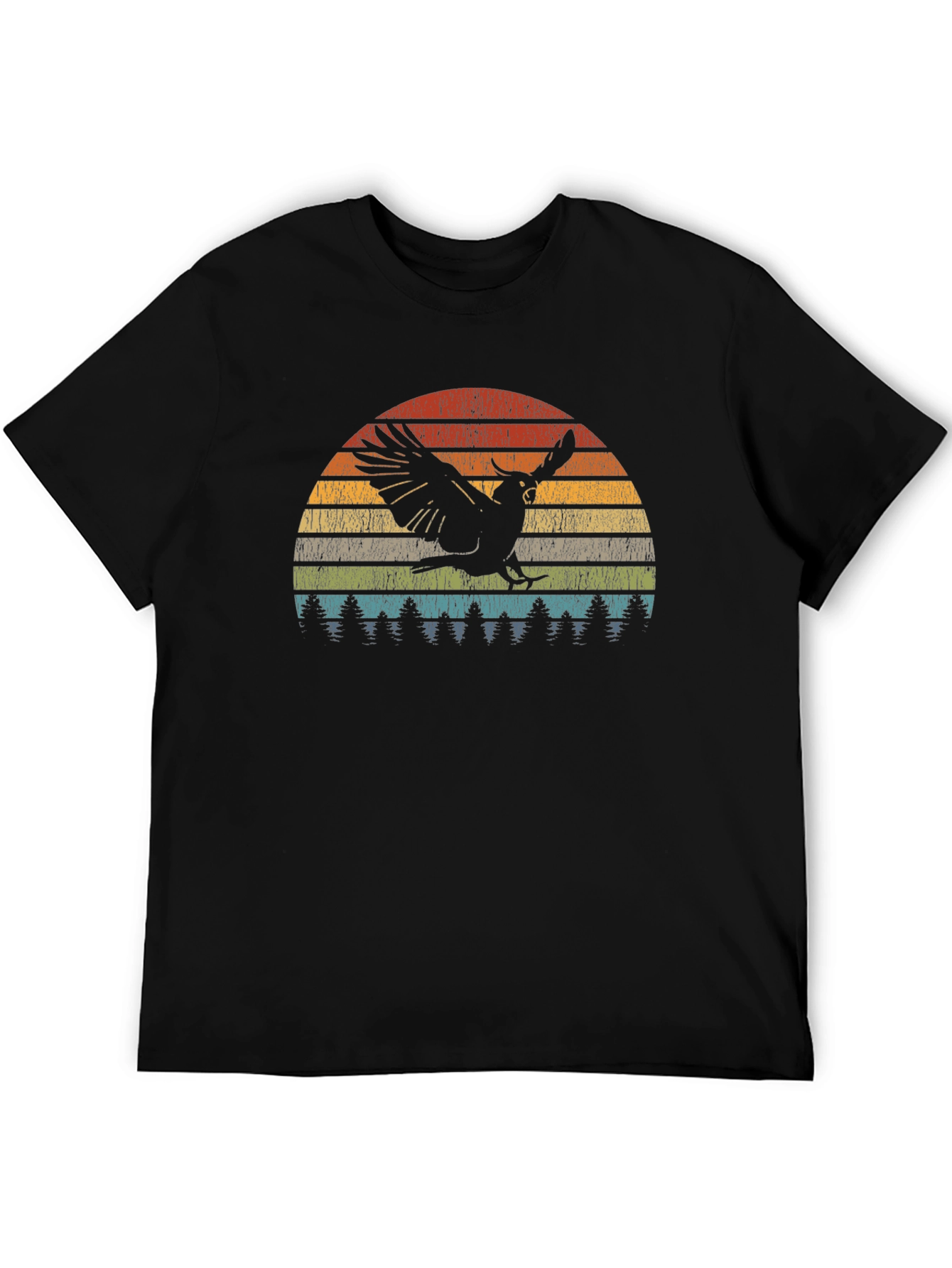 Retro Sunset Cockatoo Graphic T-Shirt