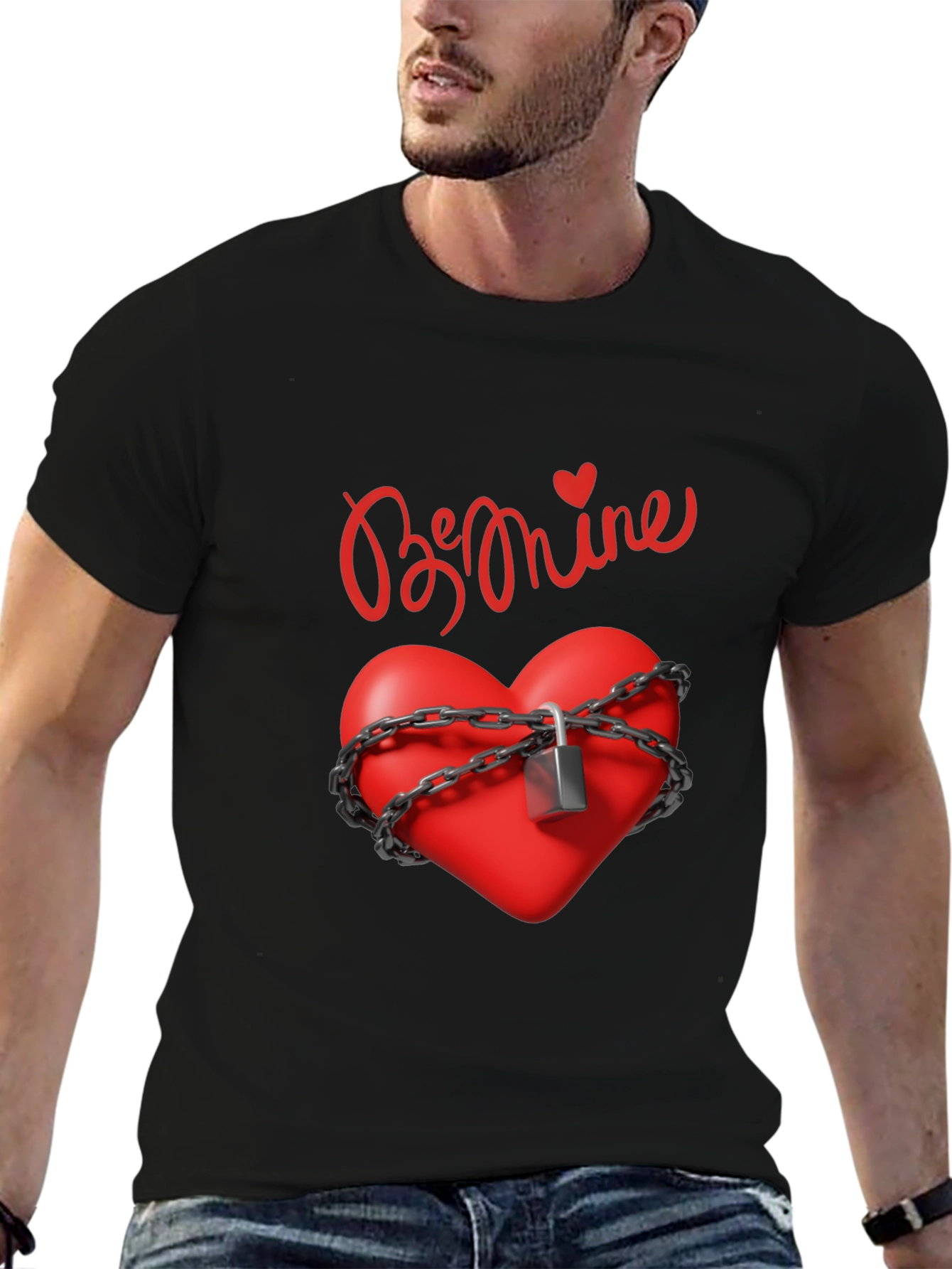 Locked Heart Valentines Day Graphic Tee