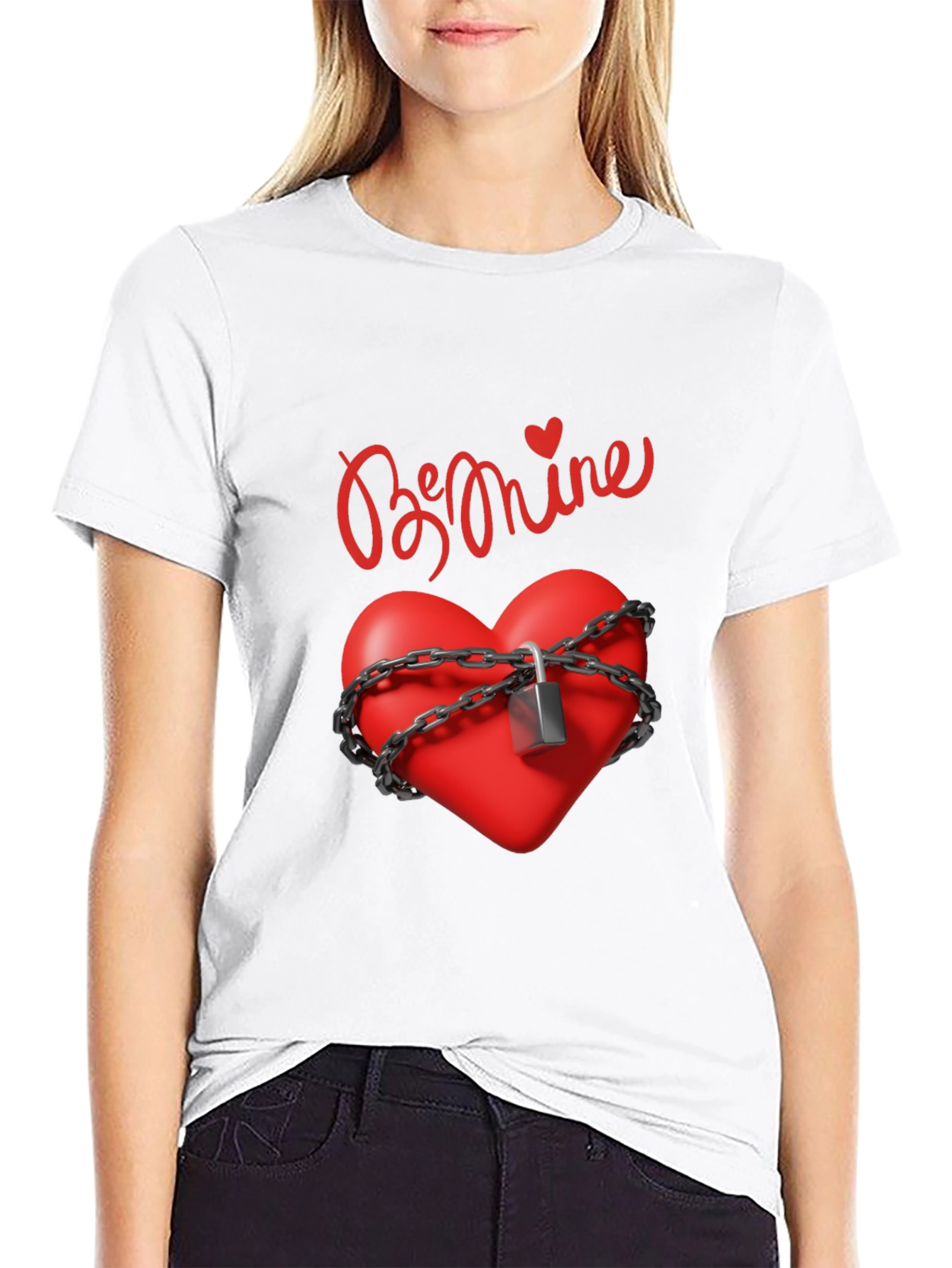 Locked Heart Valentines Day Graphic Tee