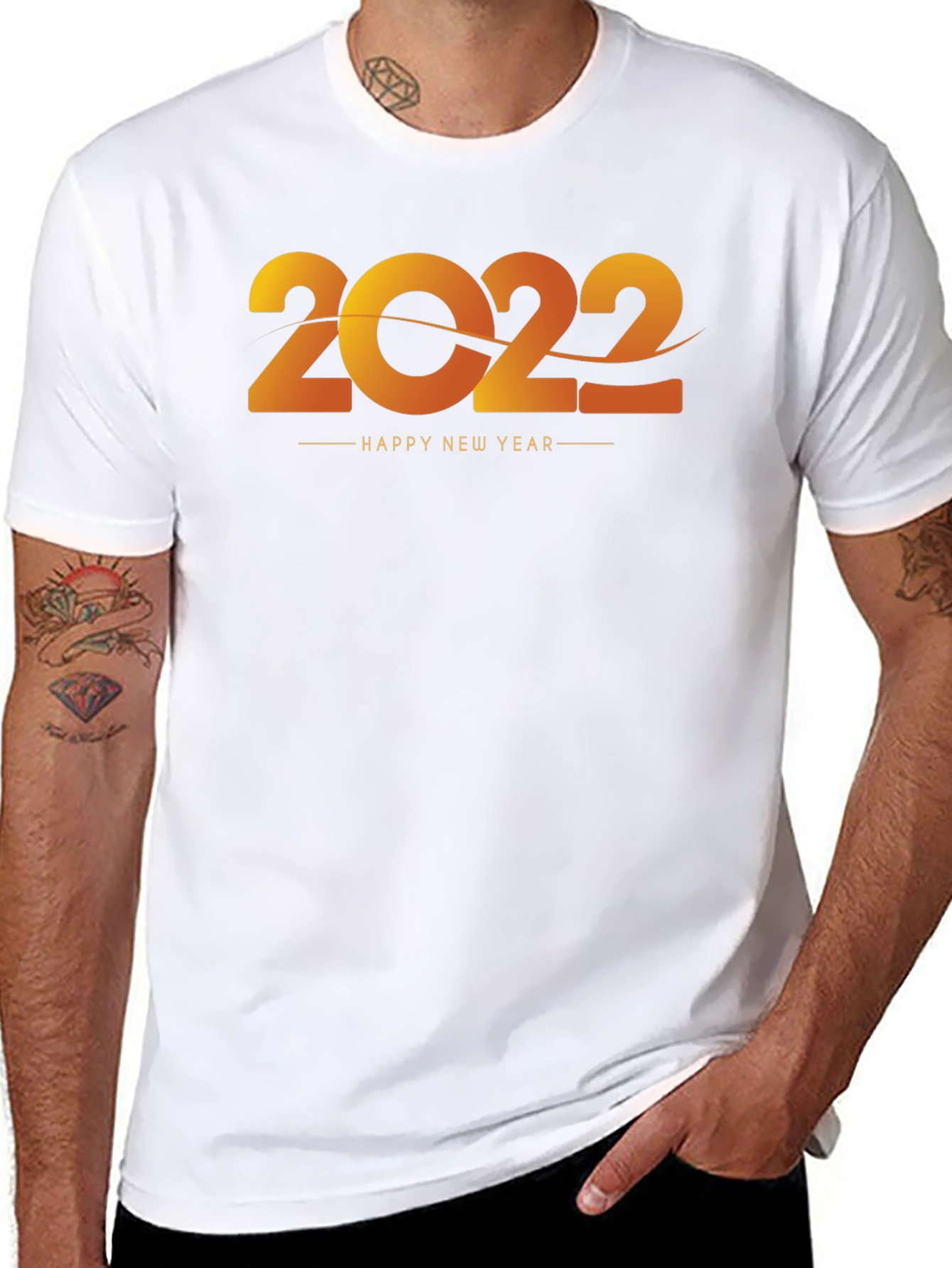 Happy New Year 2022 Black T-Shirt