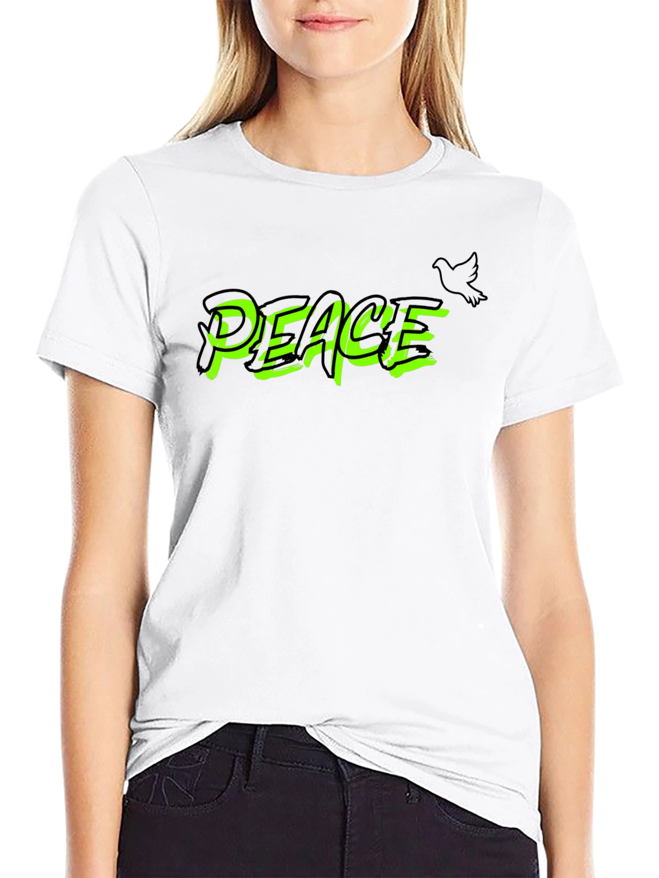 Peace Graphic Print T-Shirt