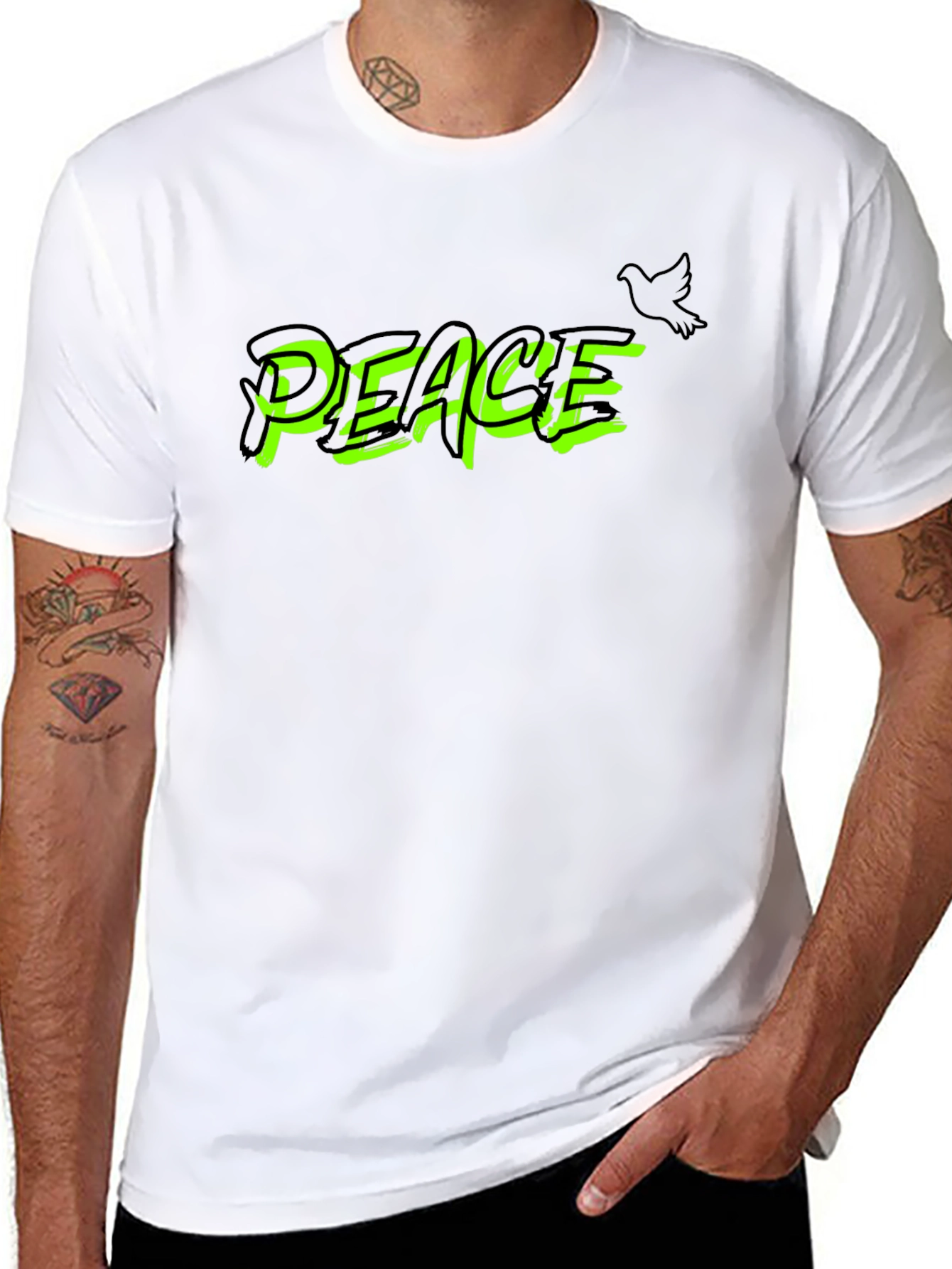 Peace Graphic Print T-Shirt
