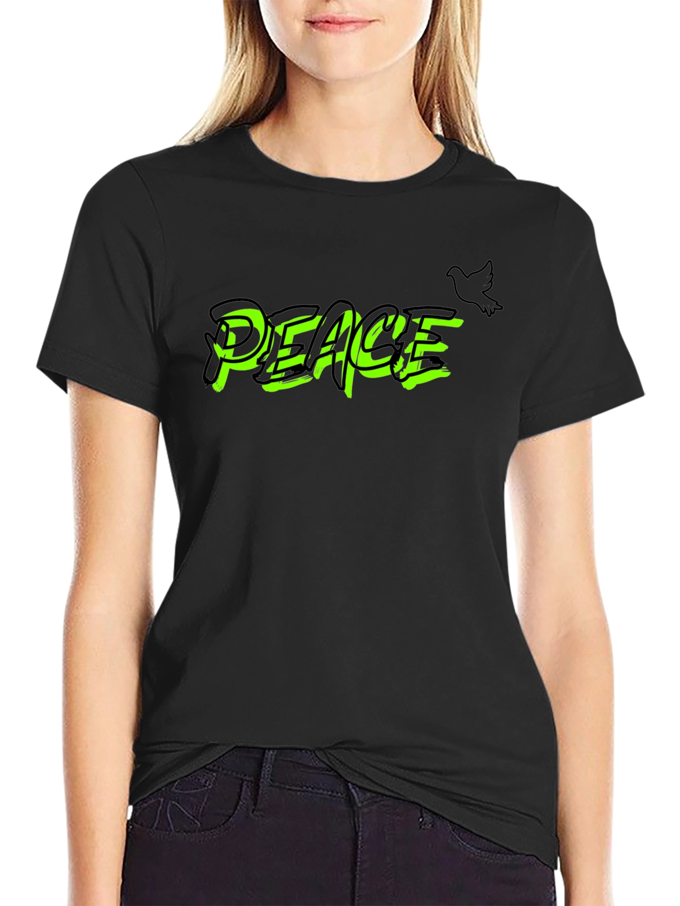 Peace Graphic Print T-Shirt
