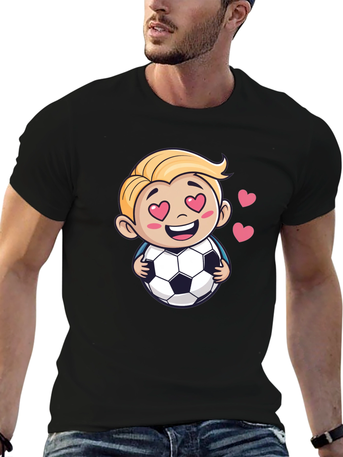 Soccer Love T-Shirt - Cute Cartoon Graphic Tee