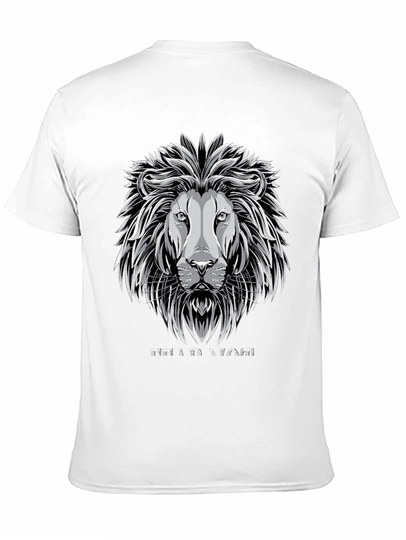 Lion Graphic Tee - Black Cotton T-Shirt