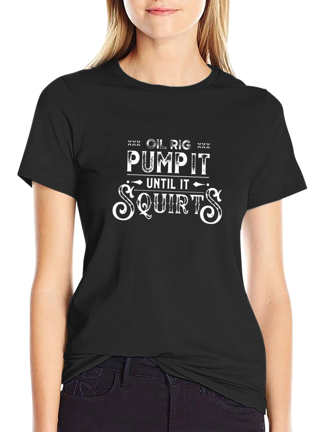 Pump It Until It Squirts Black Novelty T-Shirt