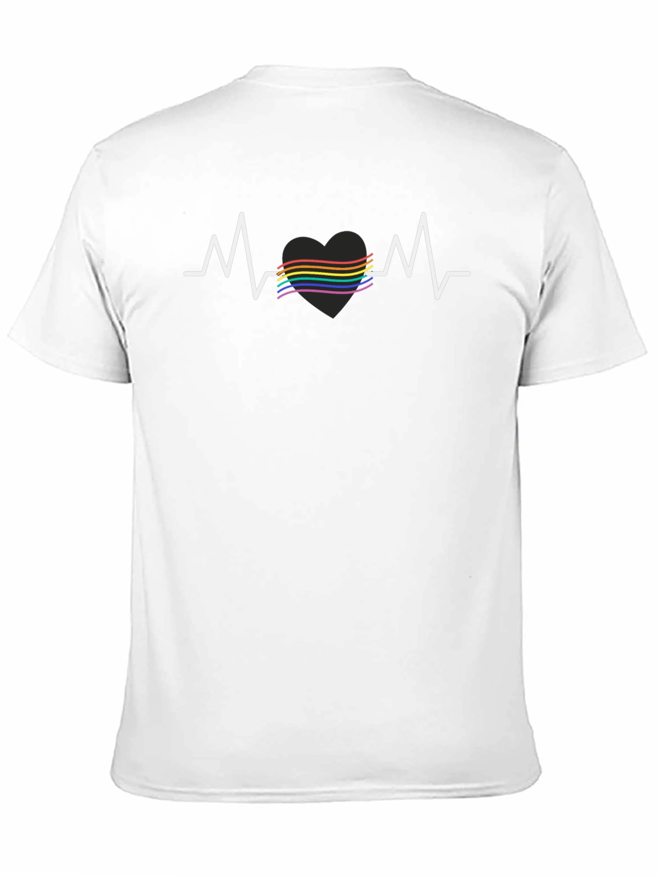 Pride Heartbeat T-Shirt - Black