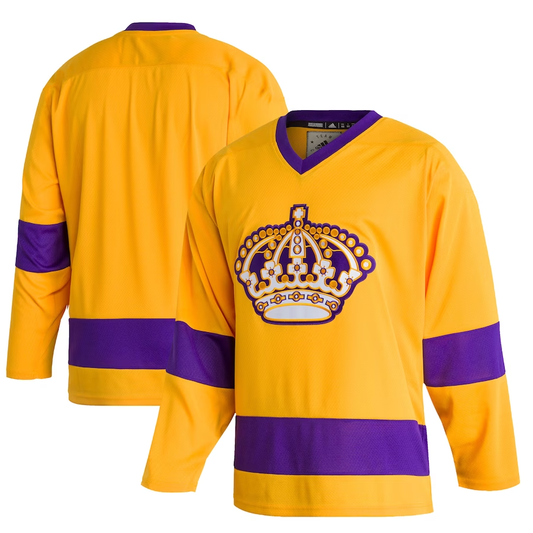 Men's Los Angeles Kings Gold Team Classics Authentic Blank Jerseys
