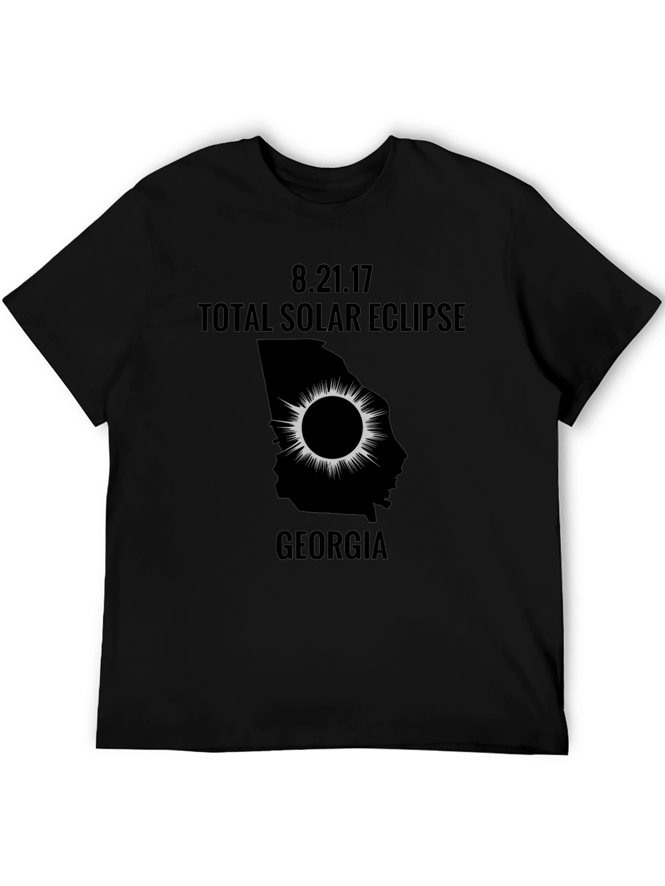 Georgia Total Solar Eclipse 2017 Black T-Shirt