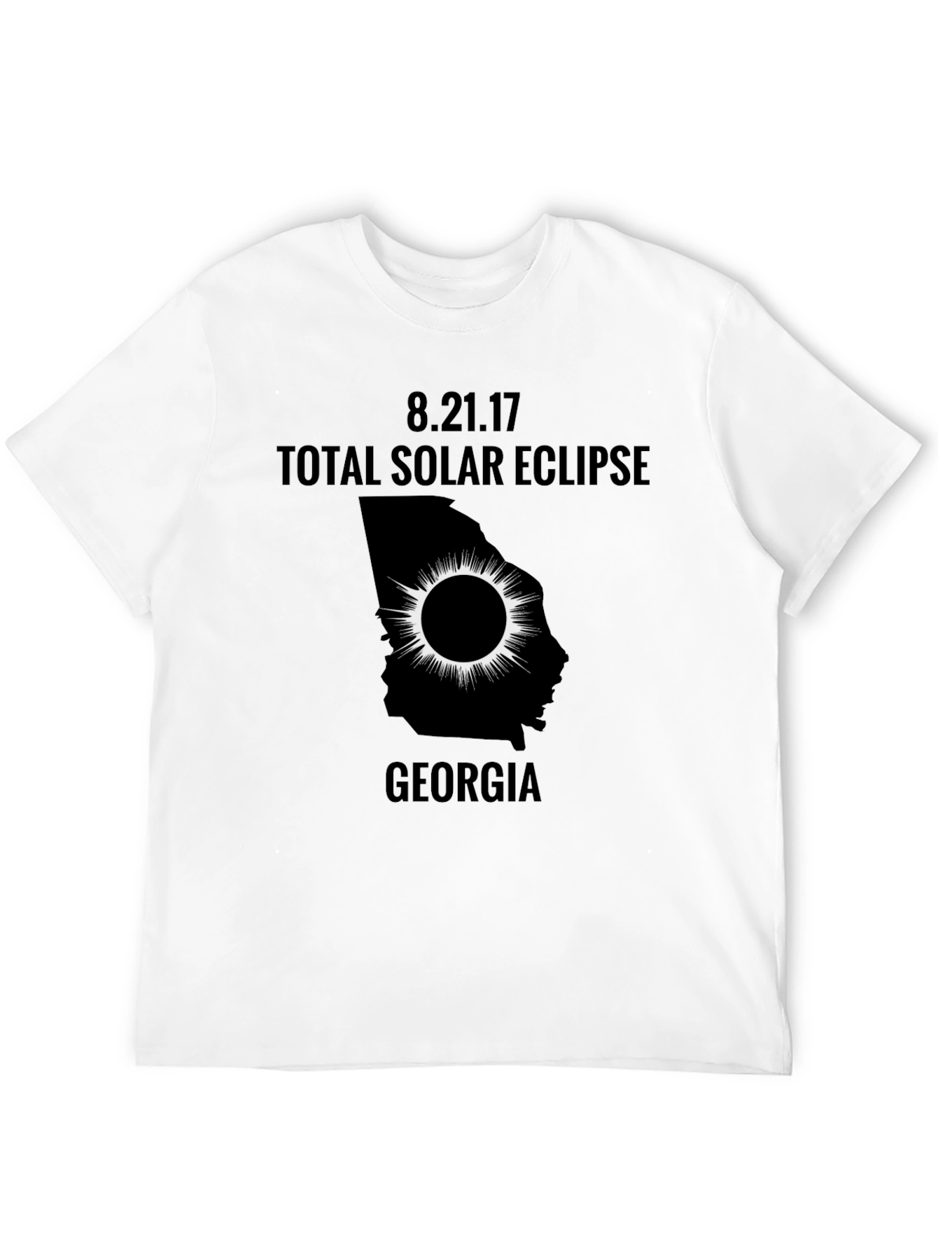 Georgia Total Solar Eclipse 2017 Black T-Shirt