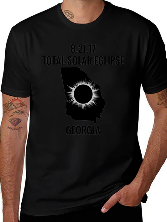Georgia Total Solar Eclipse 2017 Black T-Shirt