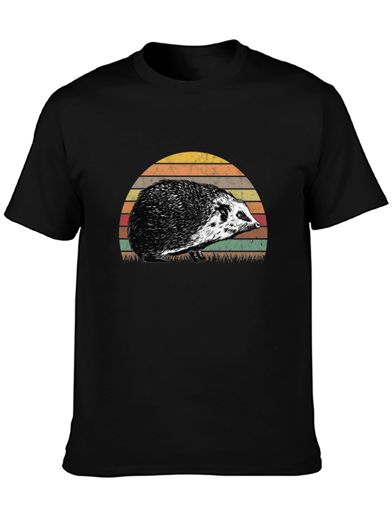 Retro Hedgehog Sunset Graphic Tee