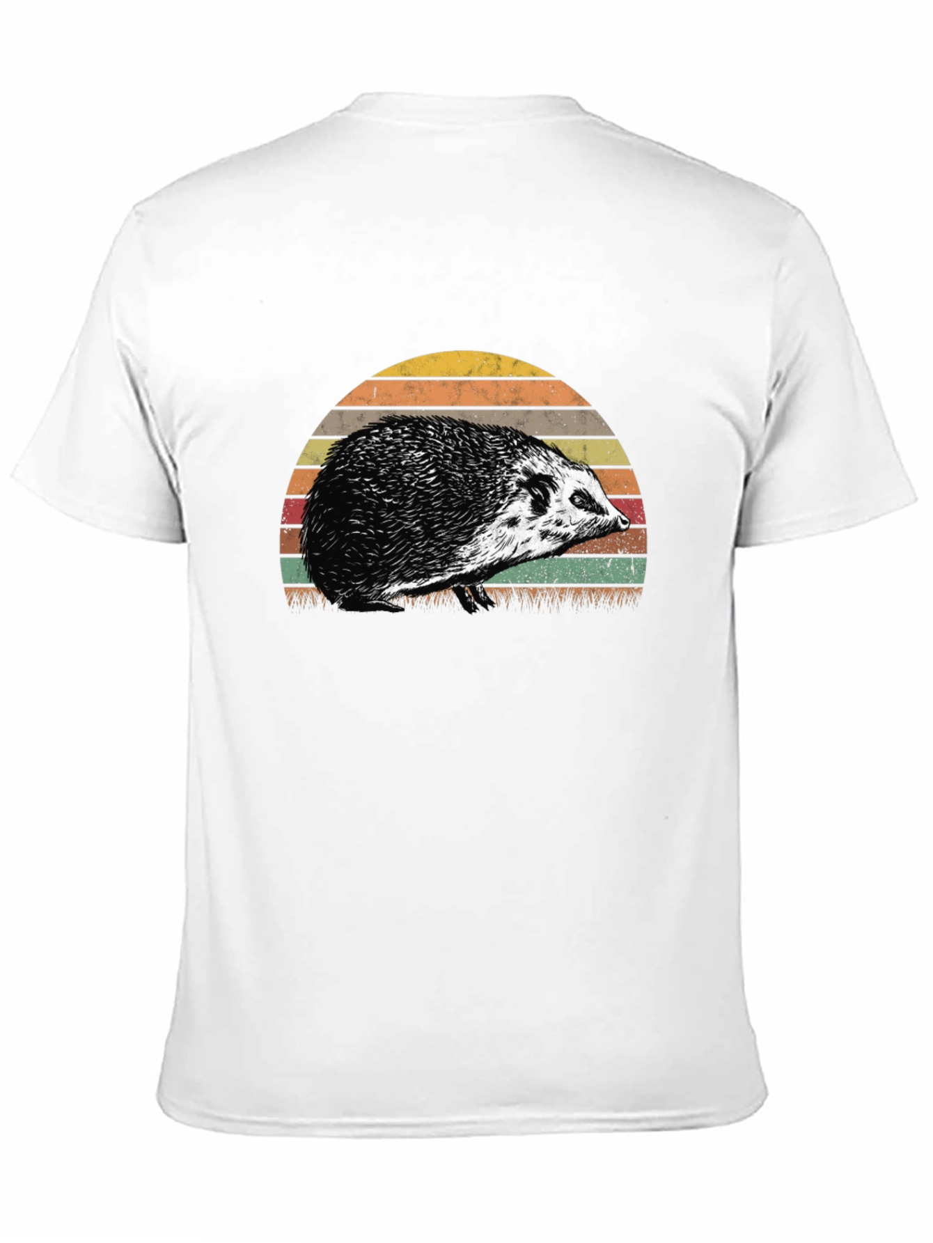 Retro Hedgehog Sunset Graphic Tee