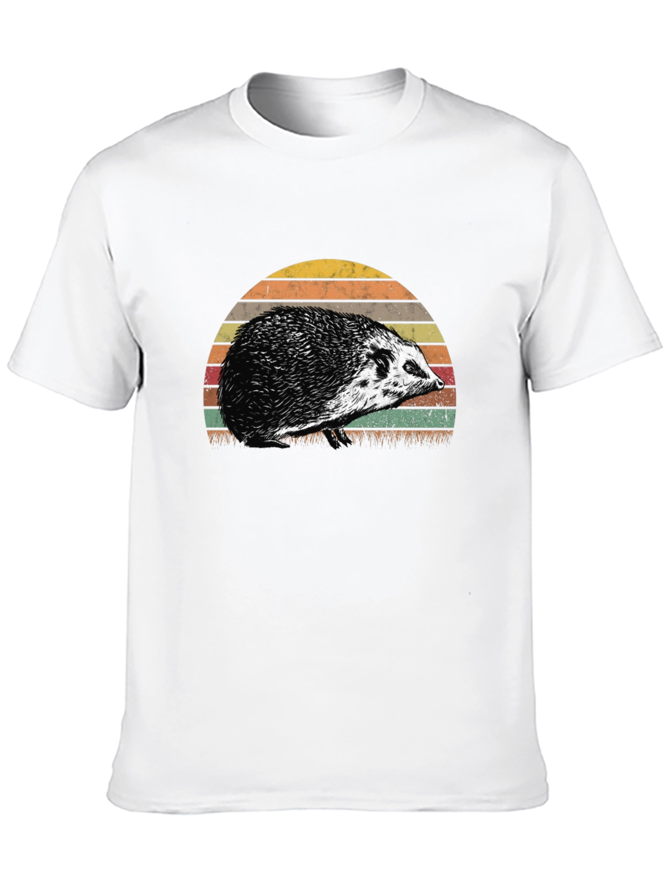 Retro Hedgehog Sunset Graphic Tee