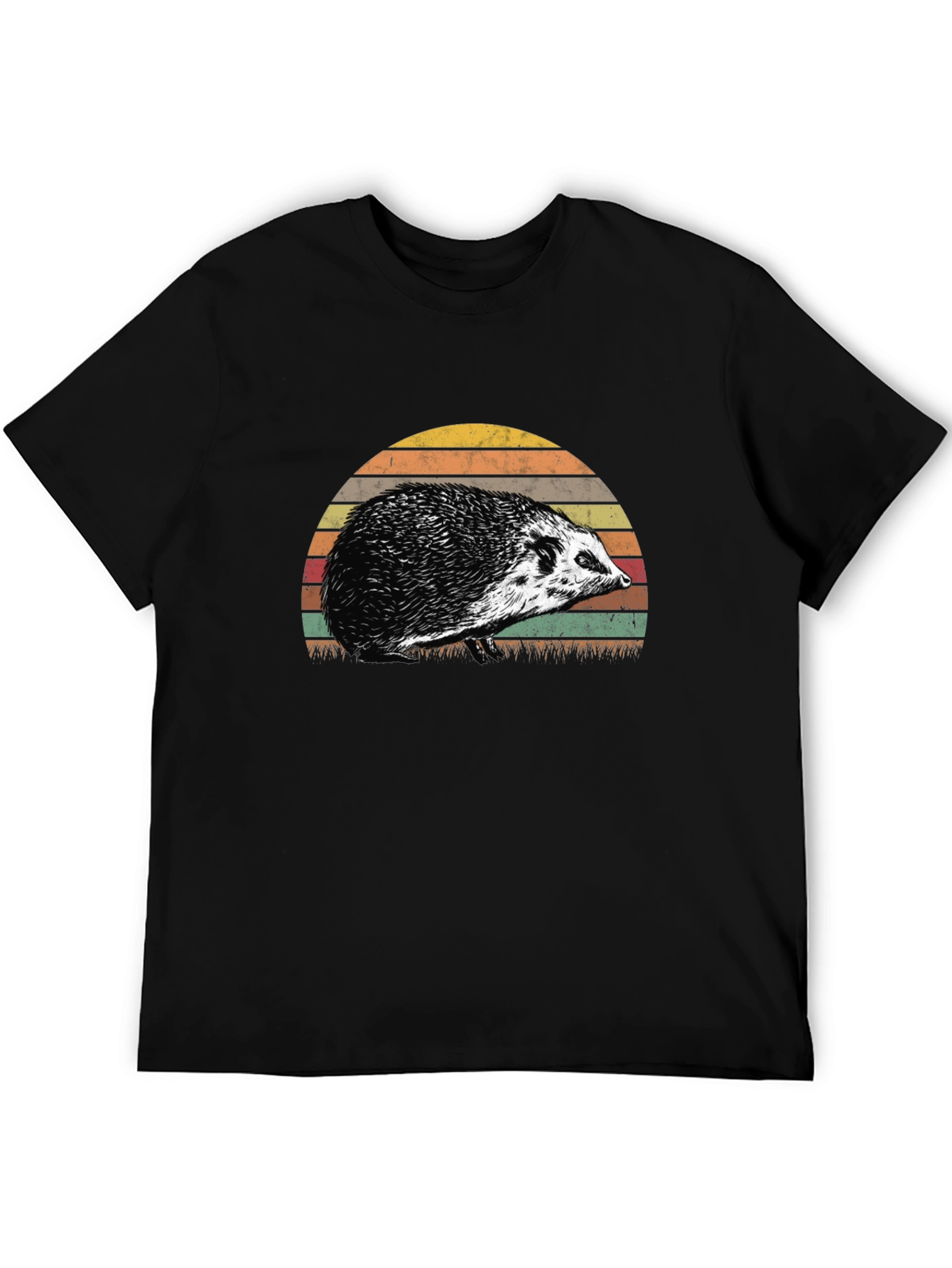 Retro Hedgehog Sunset Graphic Tee