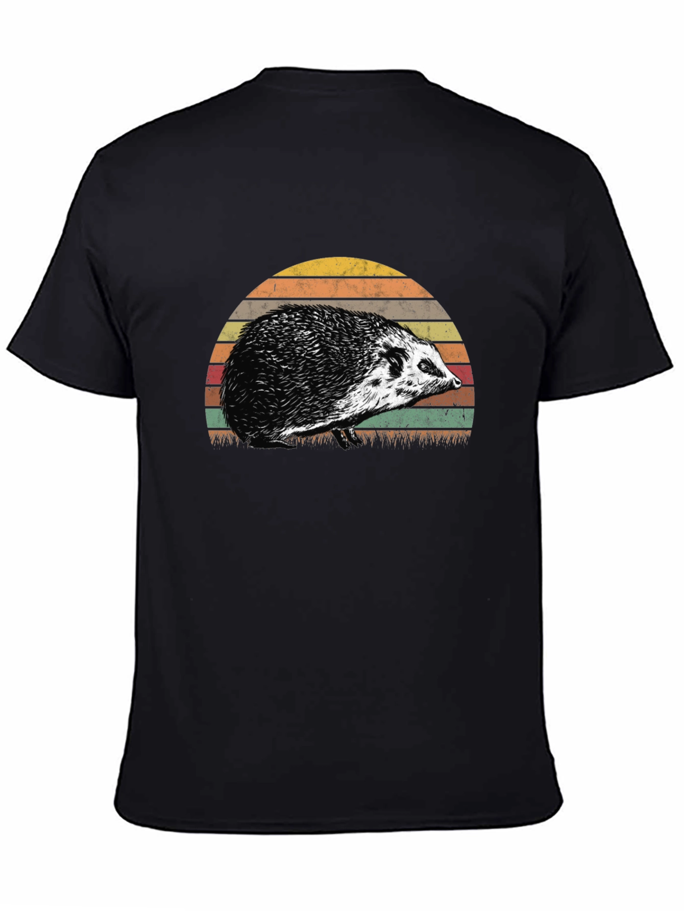 Retro Hedgehog Sunset Graphic Tee