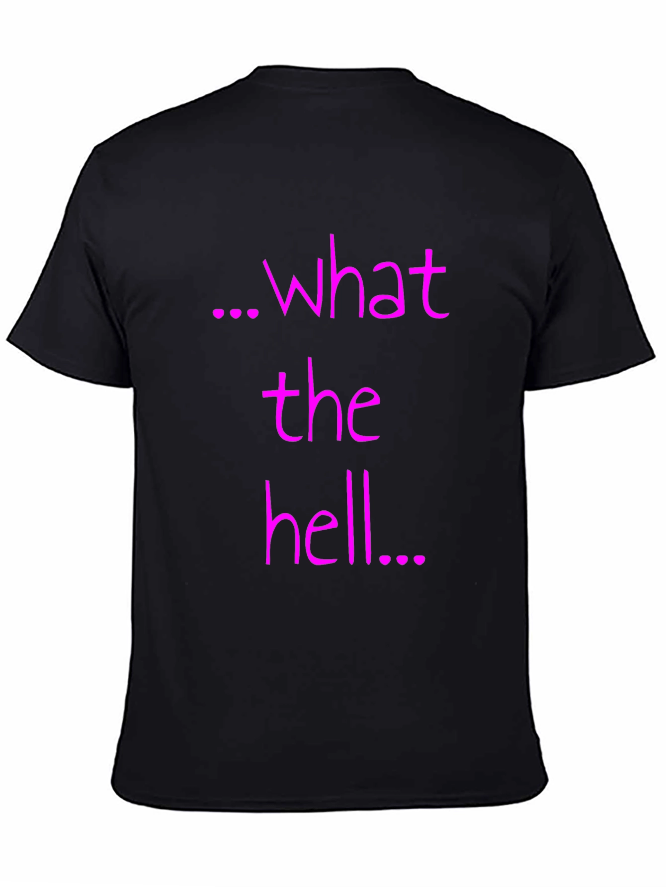 What the Hell Pink Graphic Black T-Shirt