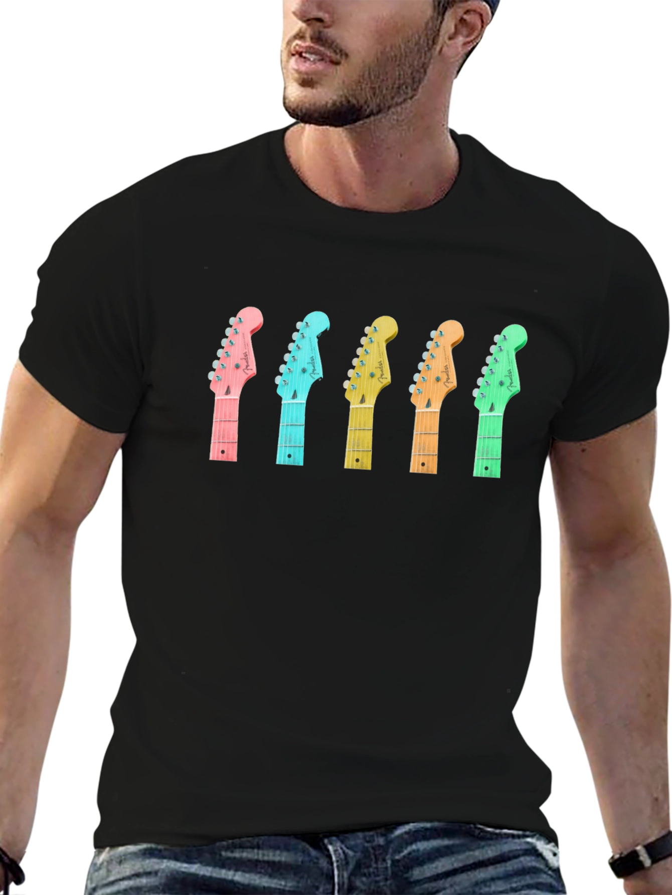 Guitar Headstock T-Shirt - Music Lover Tee