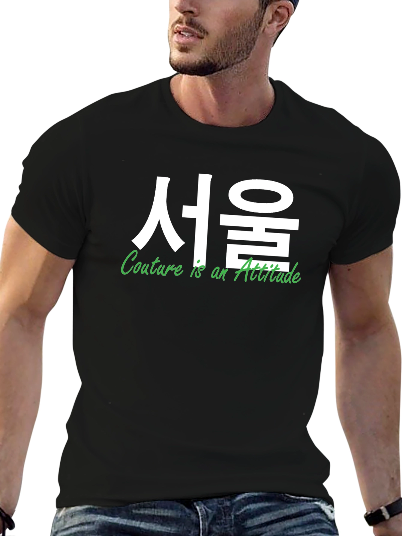 Seoul Couture Attitude Graphic Tee - Stylish Menswear