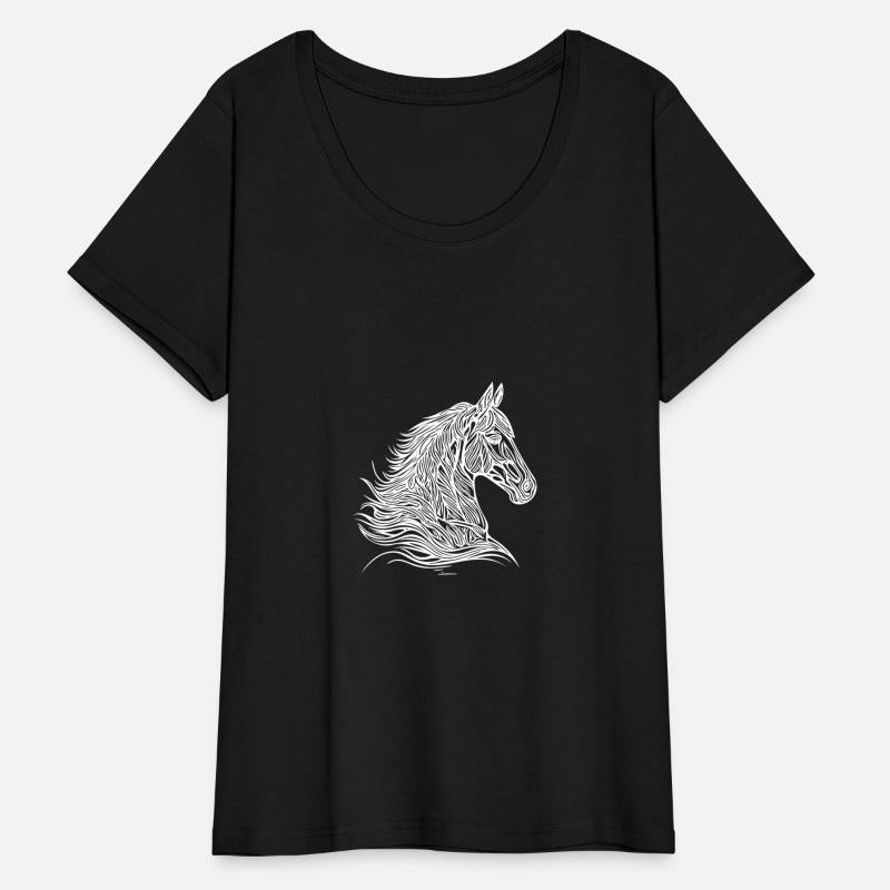 Elegant Stallion With Beautiful Tattoo Mane