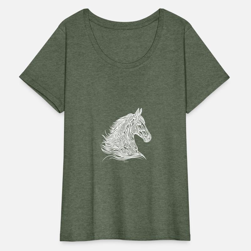 Elegant Stallion With Beautiful Tattoo Mane