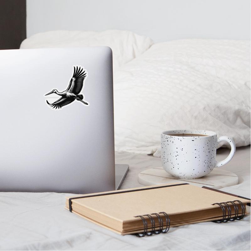 Elegant Stork Bird In Flight
