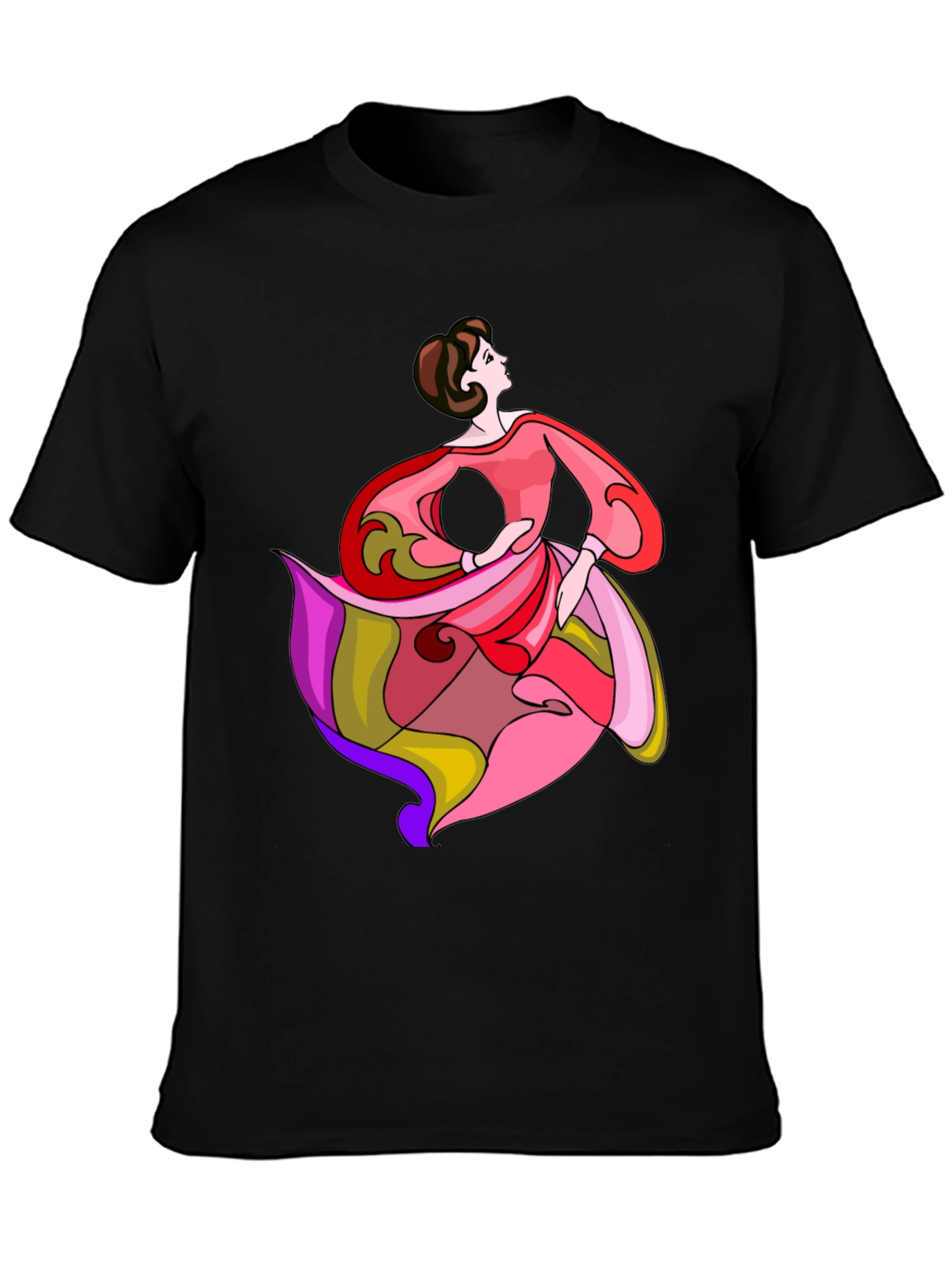 Elegant Dancer Graphic Tee - Stylish & Unique