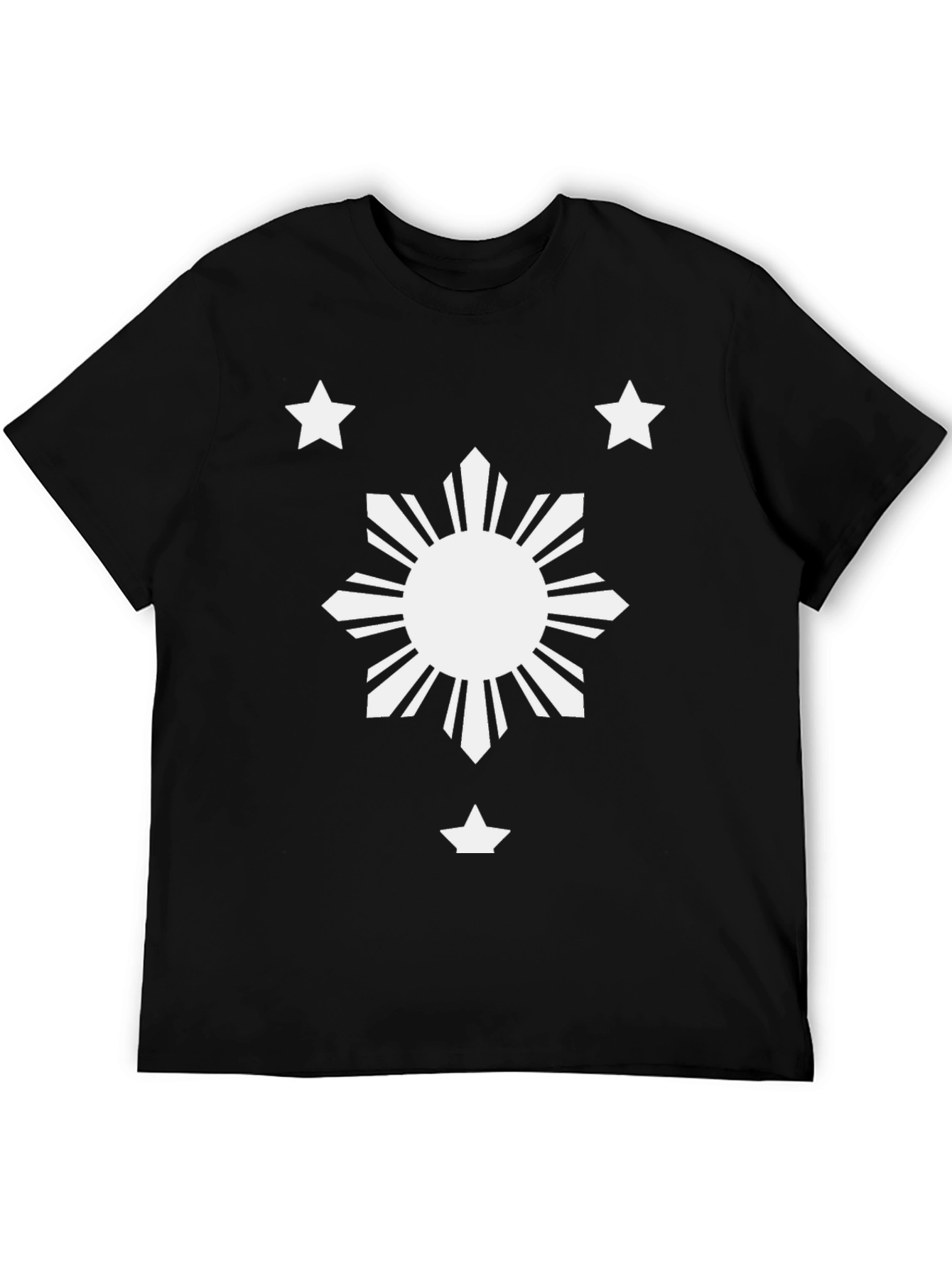 Filipino Flag T-Shirt - Black Cotton