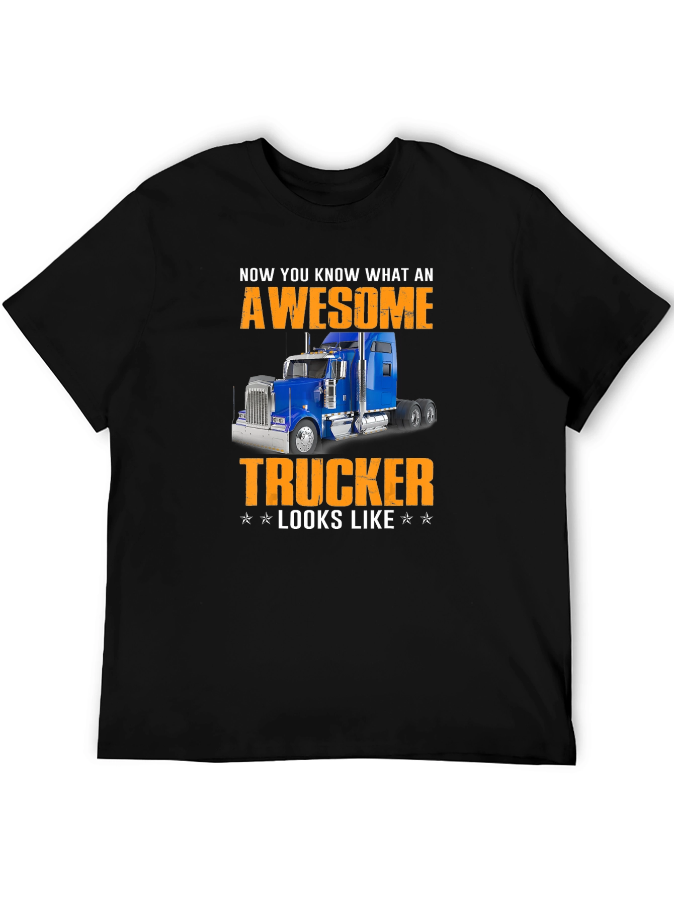 Awesome Trucker T-Shirt - Black