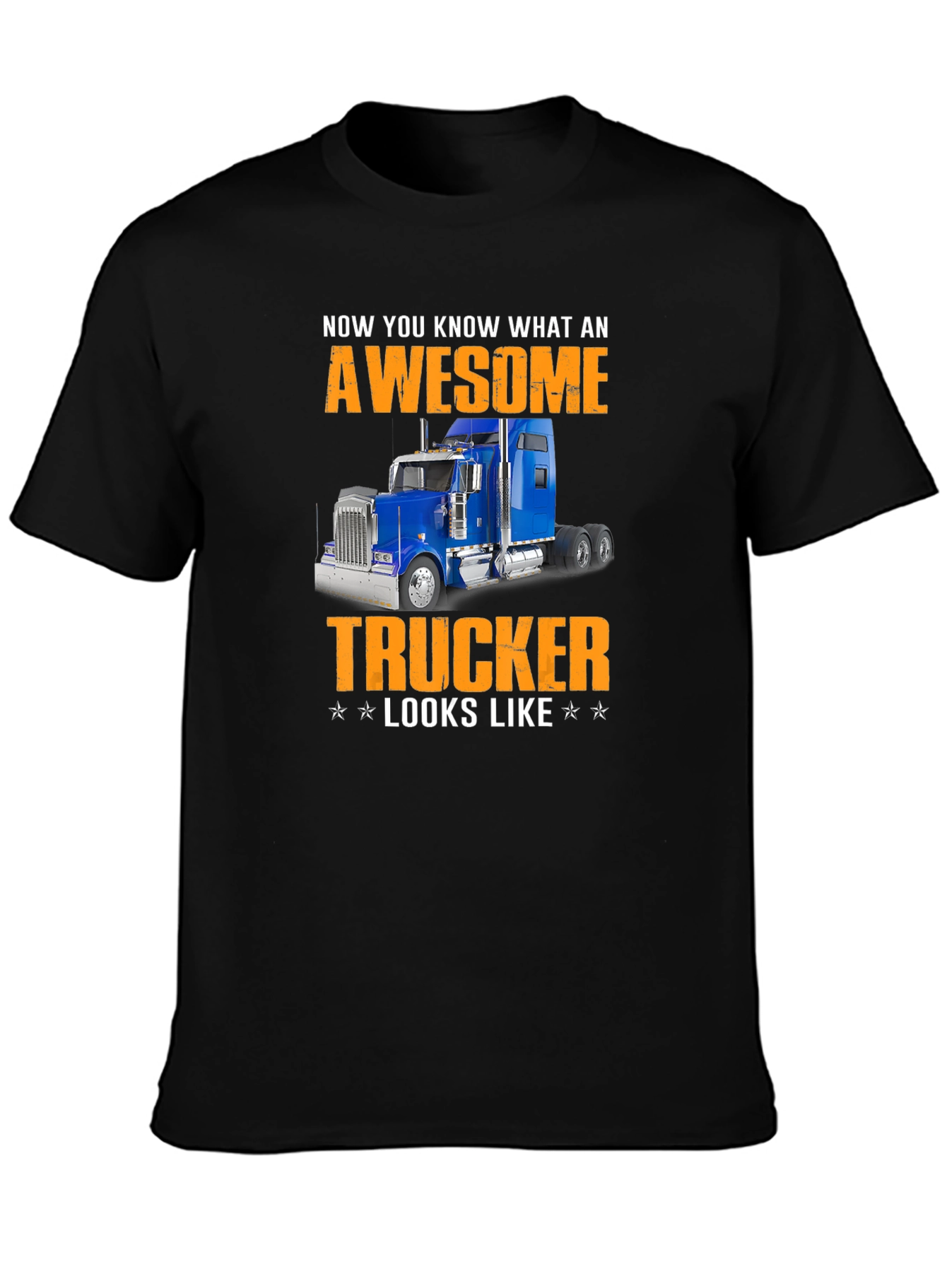 Awesome Trucker T-Shirt - Black