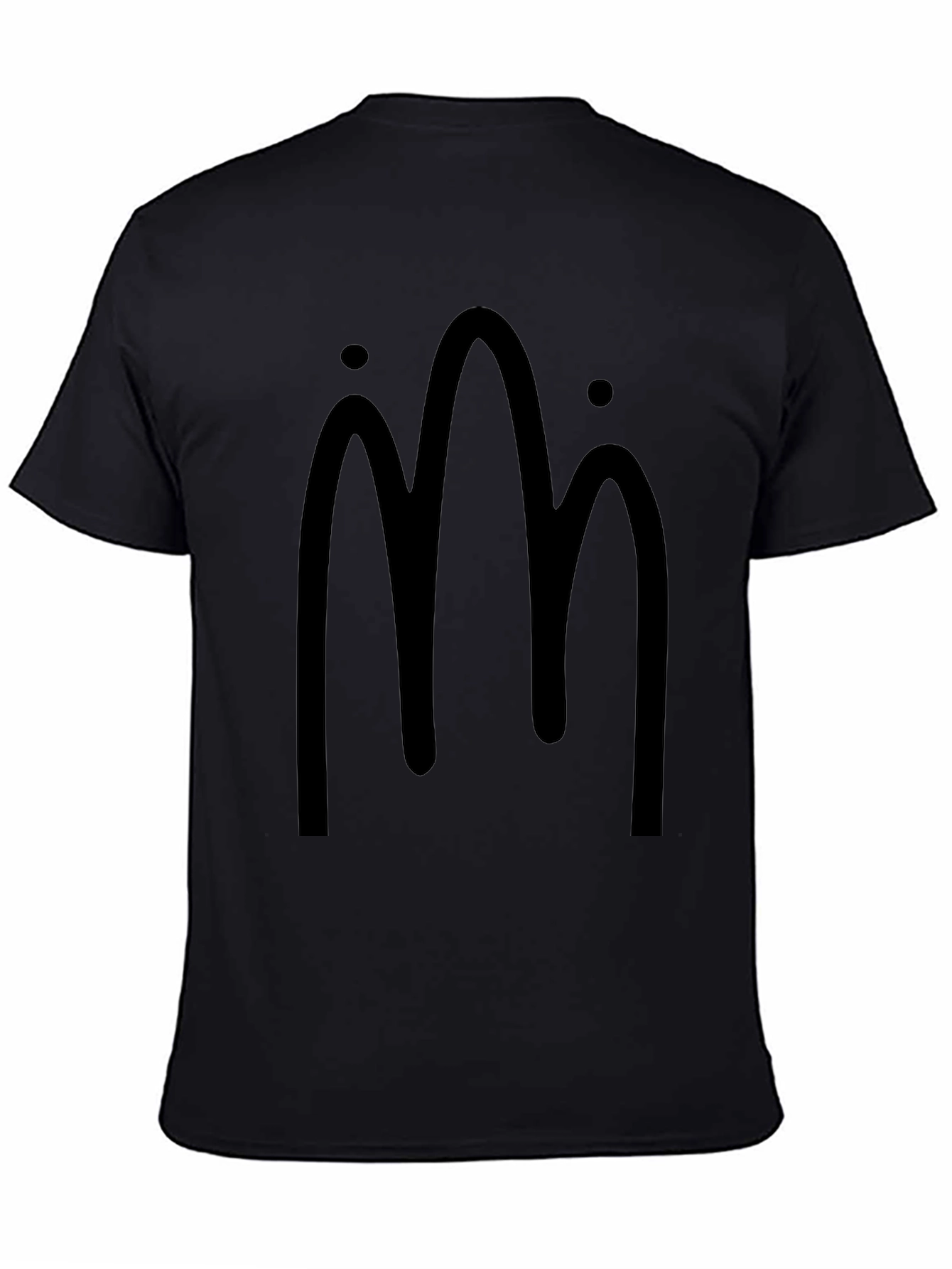 Abstract Graphic Black T-Shirt
