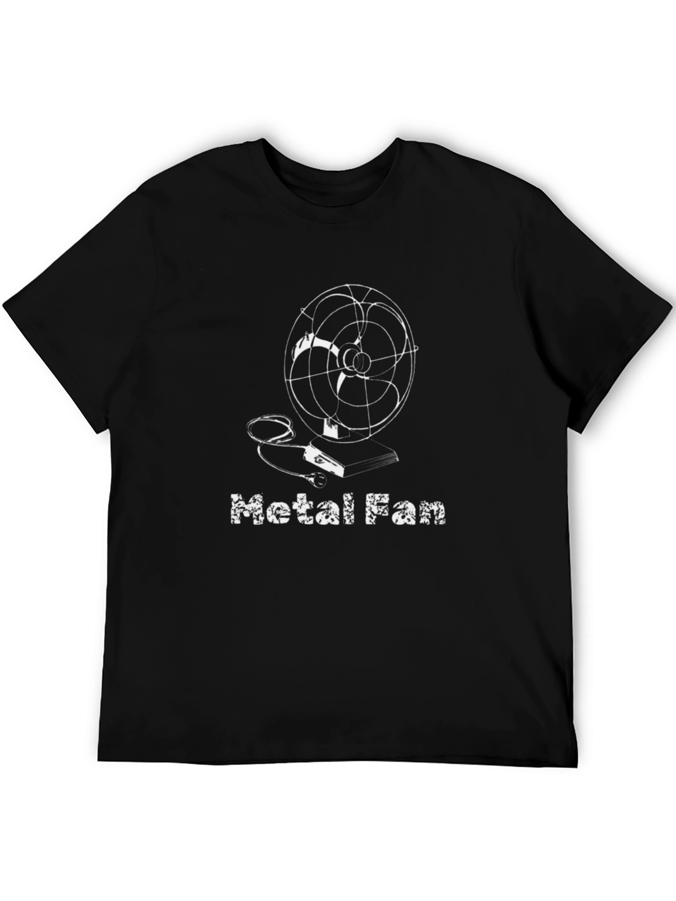 Metal Fan Graphic Tee - Black Cotton T-Shirt
