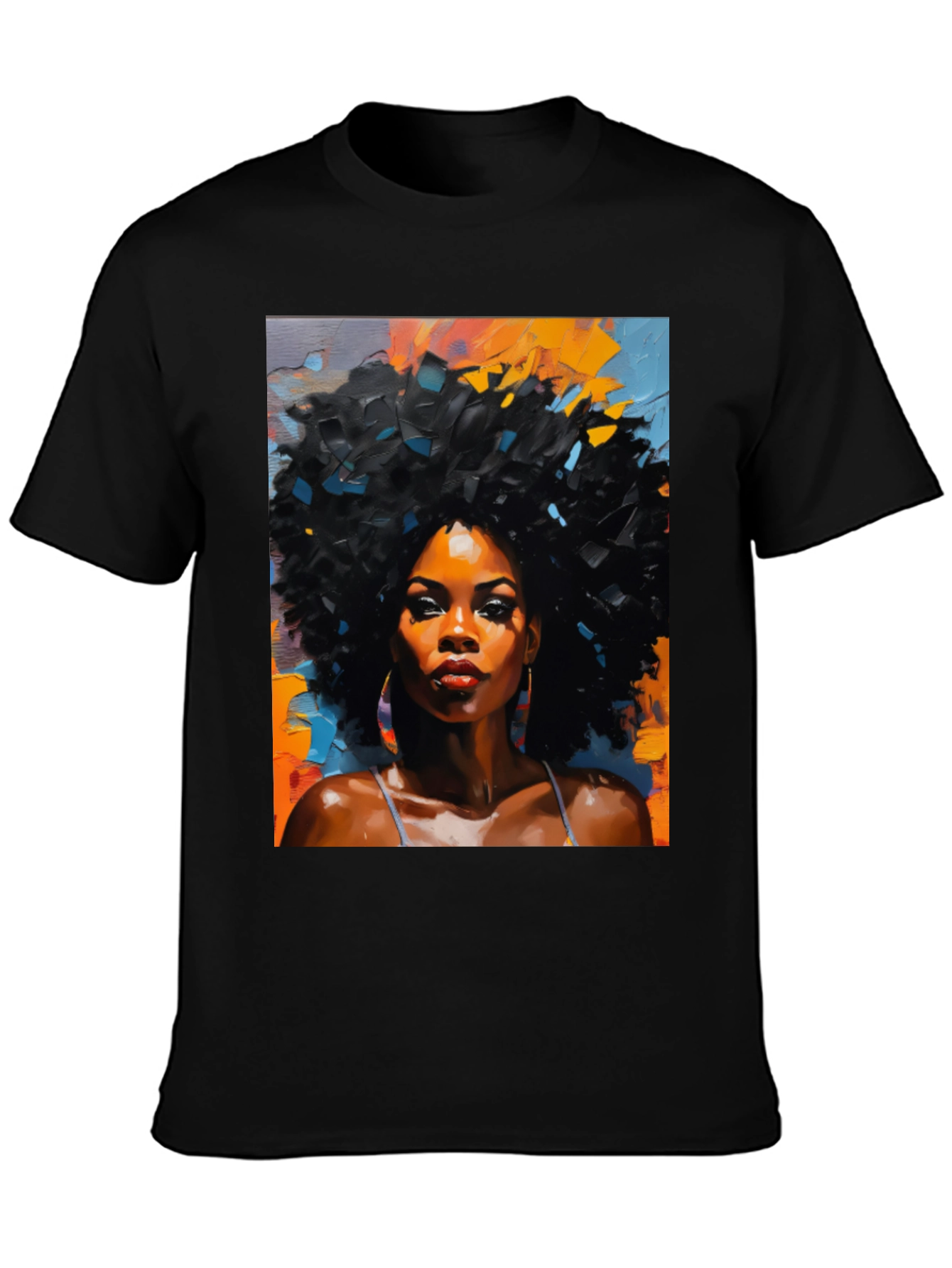 Black Woman Art Graphic Tee - Stylish Casual Wear
