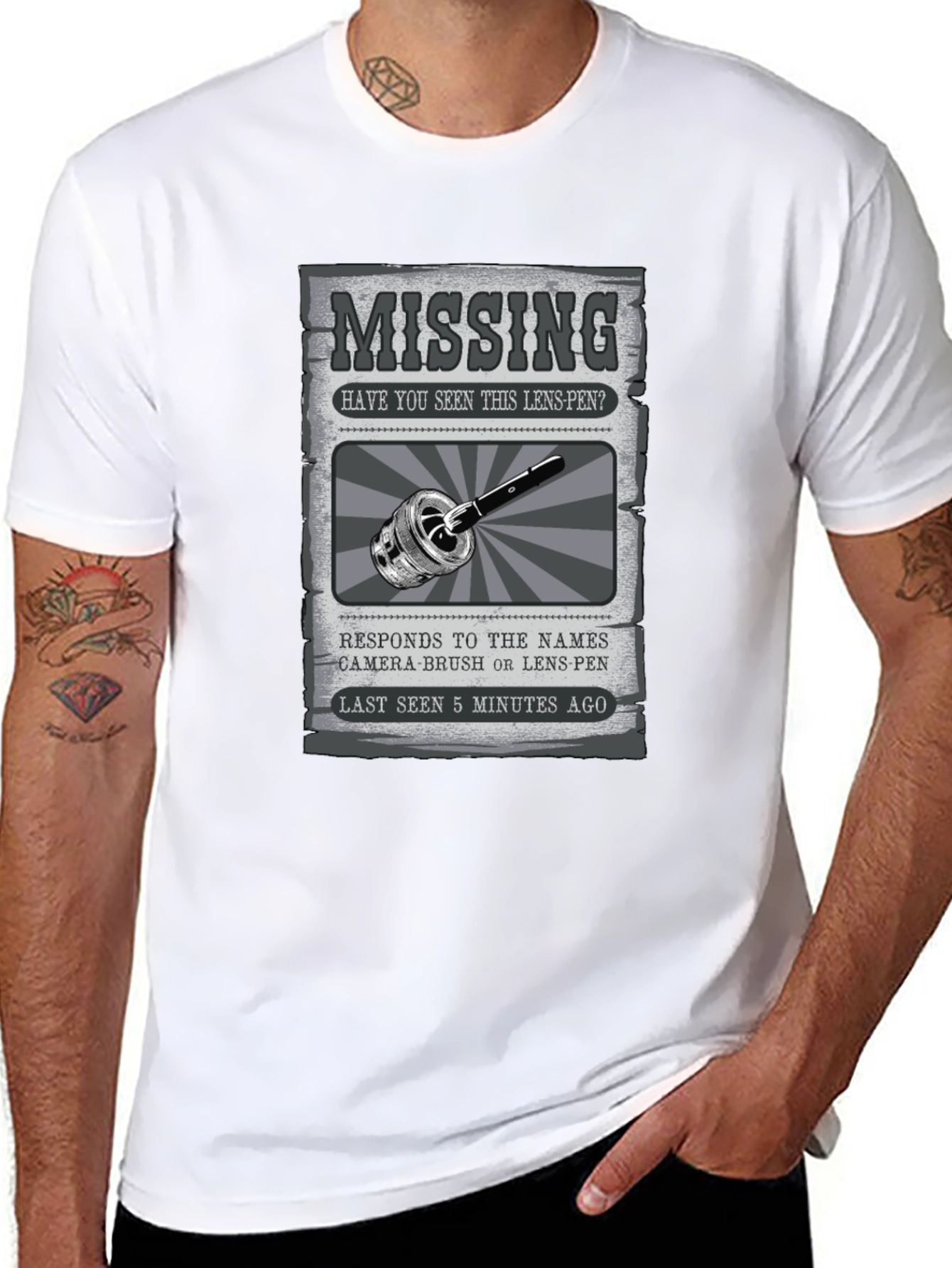 Missing Lens-Pen Graphic T-Shirt