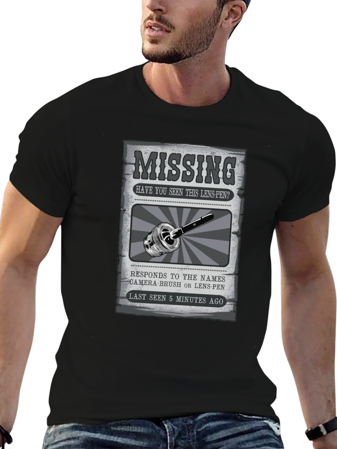 Missing Lens-Pen Graphic T-Shirt