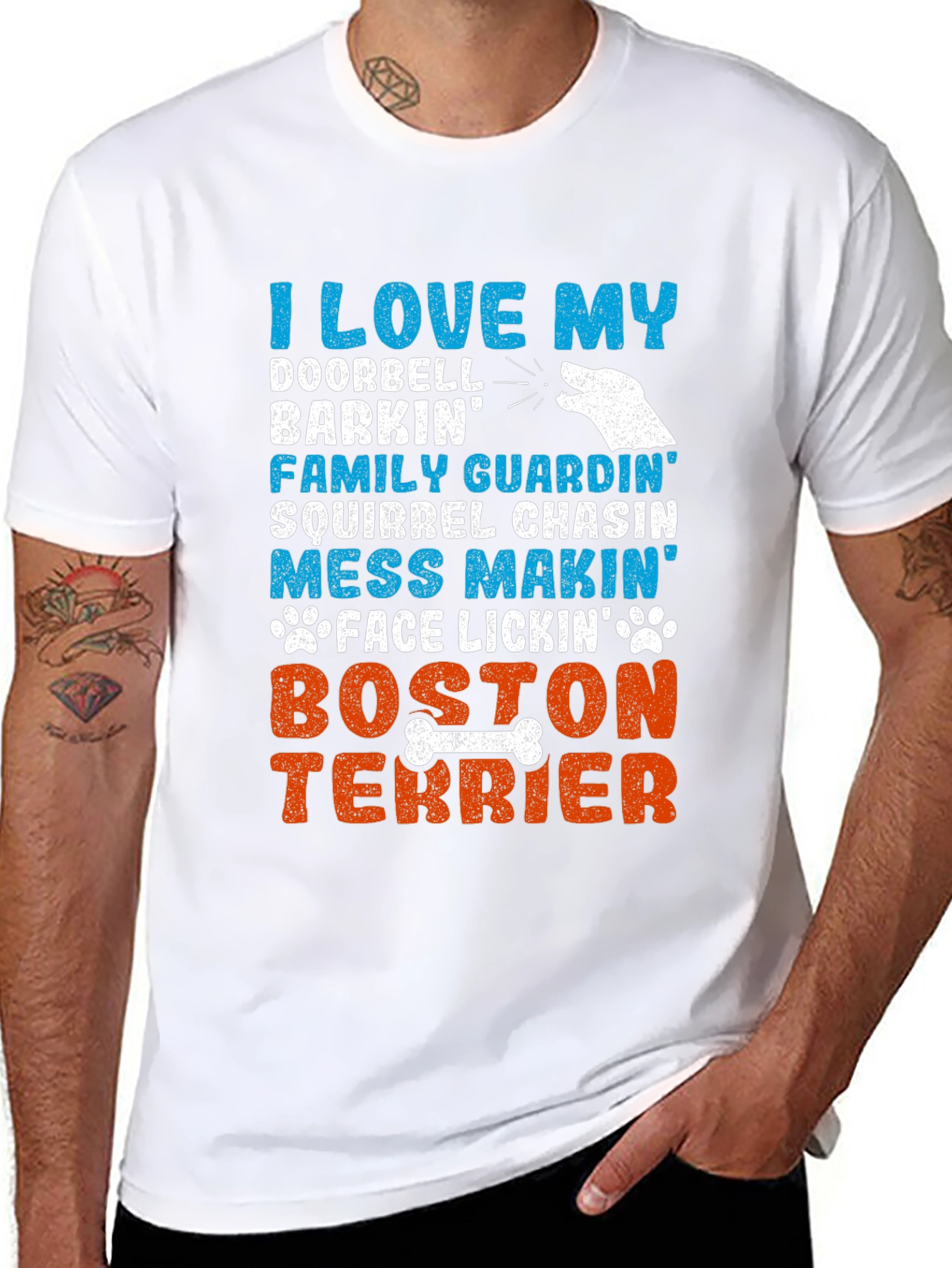 I Love My Boston Terrier Dog Breed Graphic T-Shirt