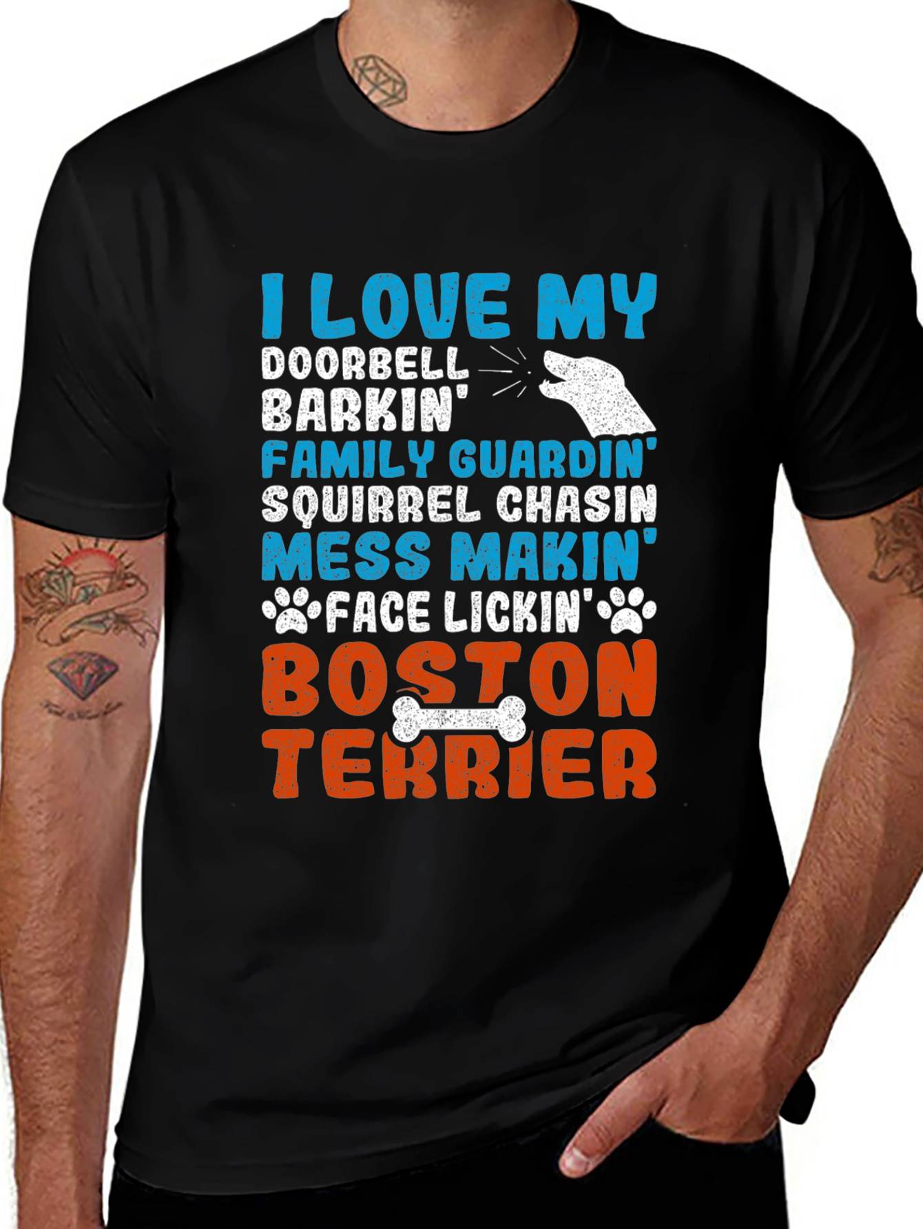 I Love My Boston Terrier Dog Breed Graphic T-Shirt