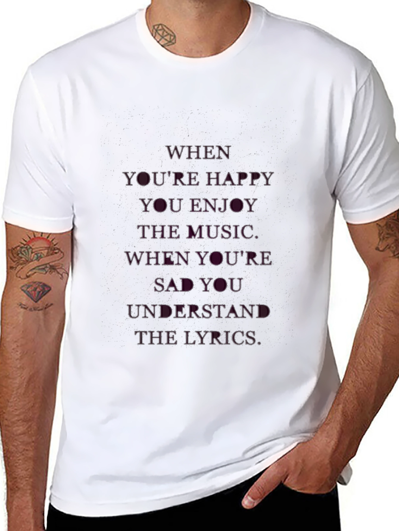 Music Lovers Graphic Tee - Enjoy the Music