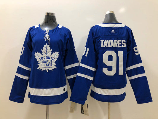 Men's Toronto Maple Leafs John Tavares #91 Blue Authentic Player Jerseys