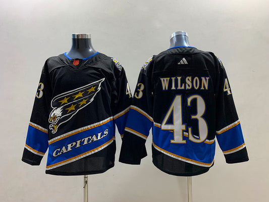 Men's Washington Capitals Tom Wilson #43 Black Player Game Jerseys