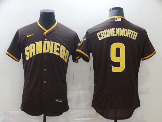 Men's San Diego Padres Jake Cronenworth #9 Brown Stitched Jerseys