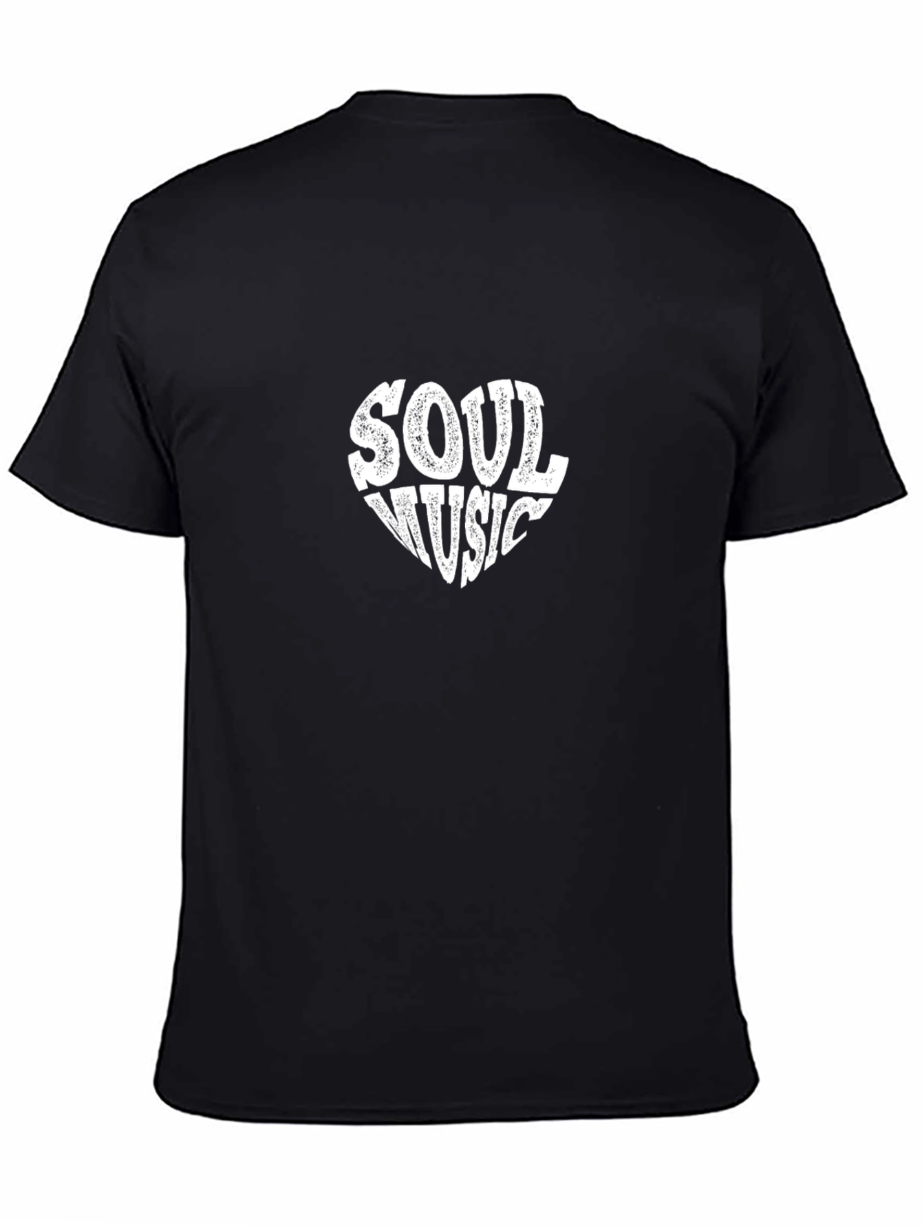 Soul Music Heart Graphic T-Shirt - Black