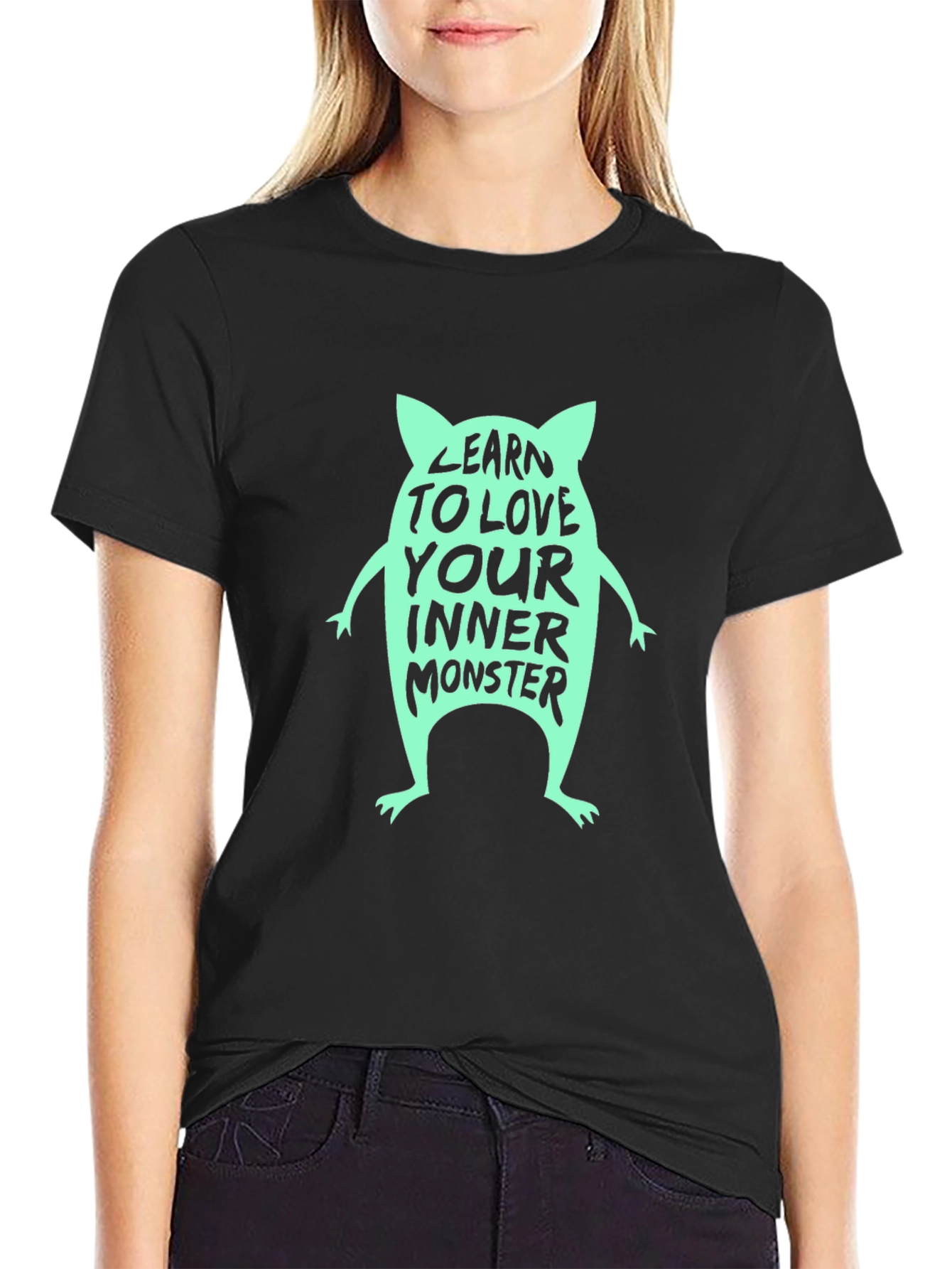 Learn to Love Your Inner Monster Black T-Shirt
