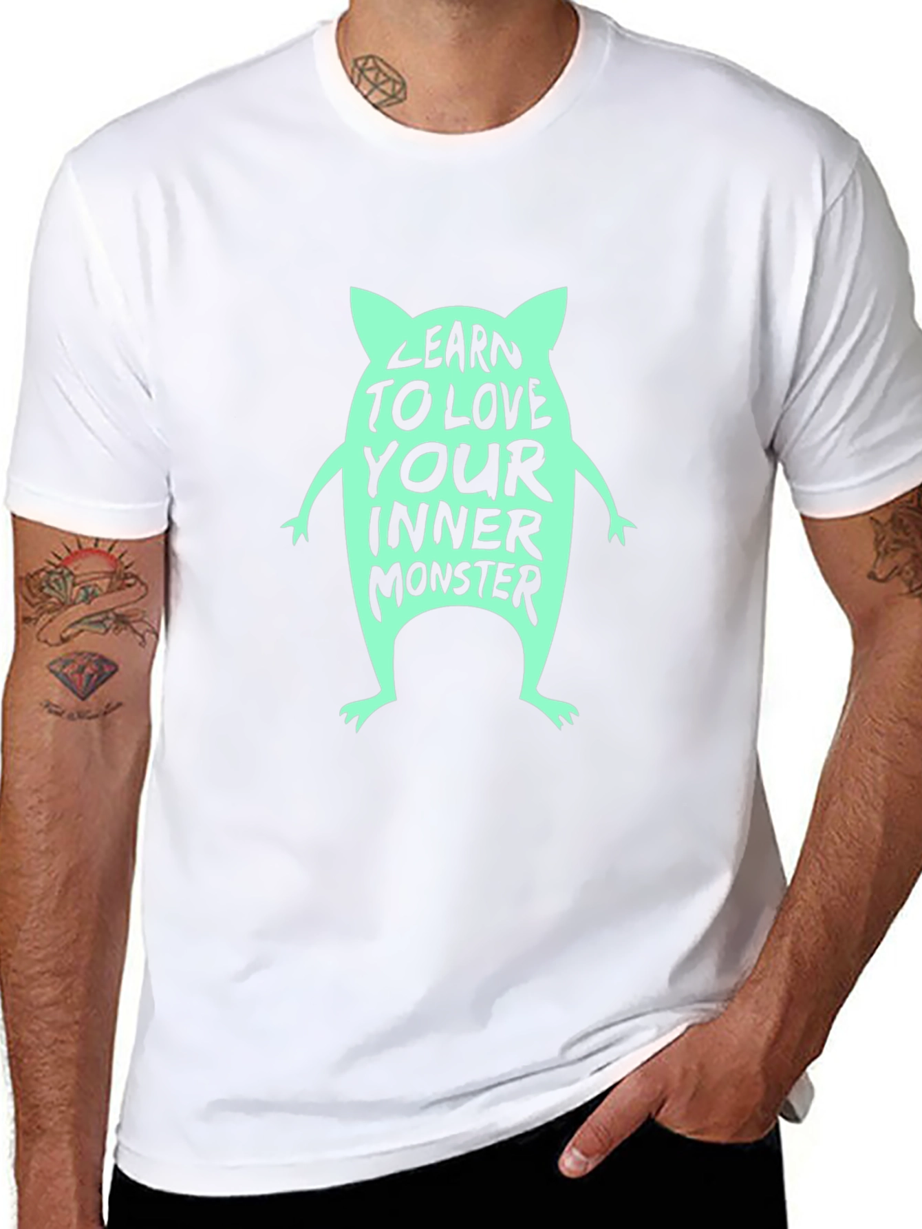 Learn to Love Your Inner Monster Black T-Shirt