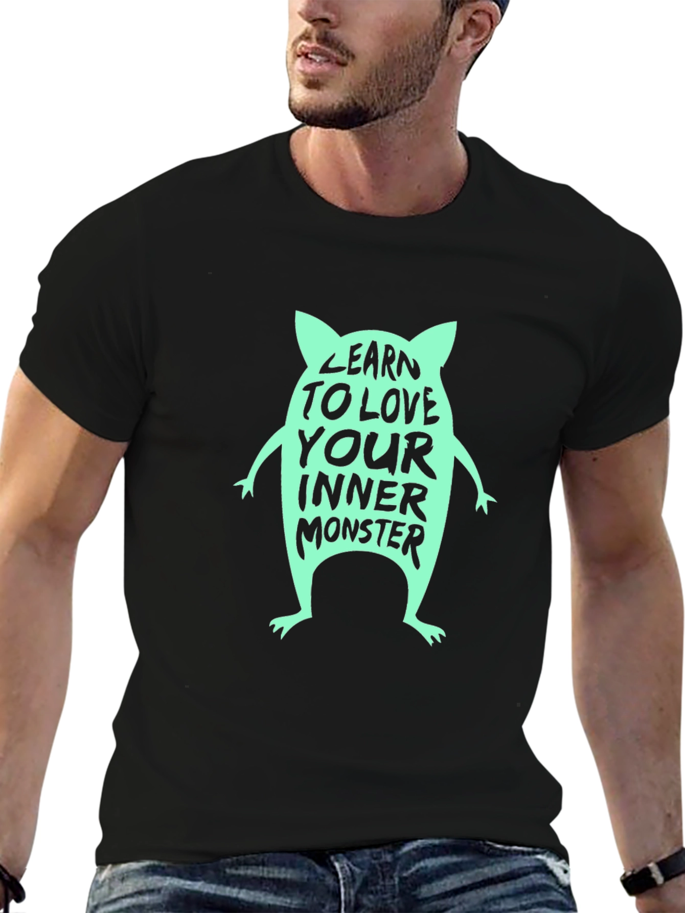 Learn to Love Your Inner Monster Black T-Shirt