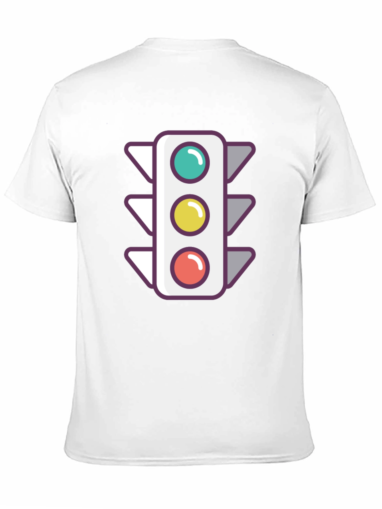 Traffic Light Graphic Tee - Trendy Black T-Shirt