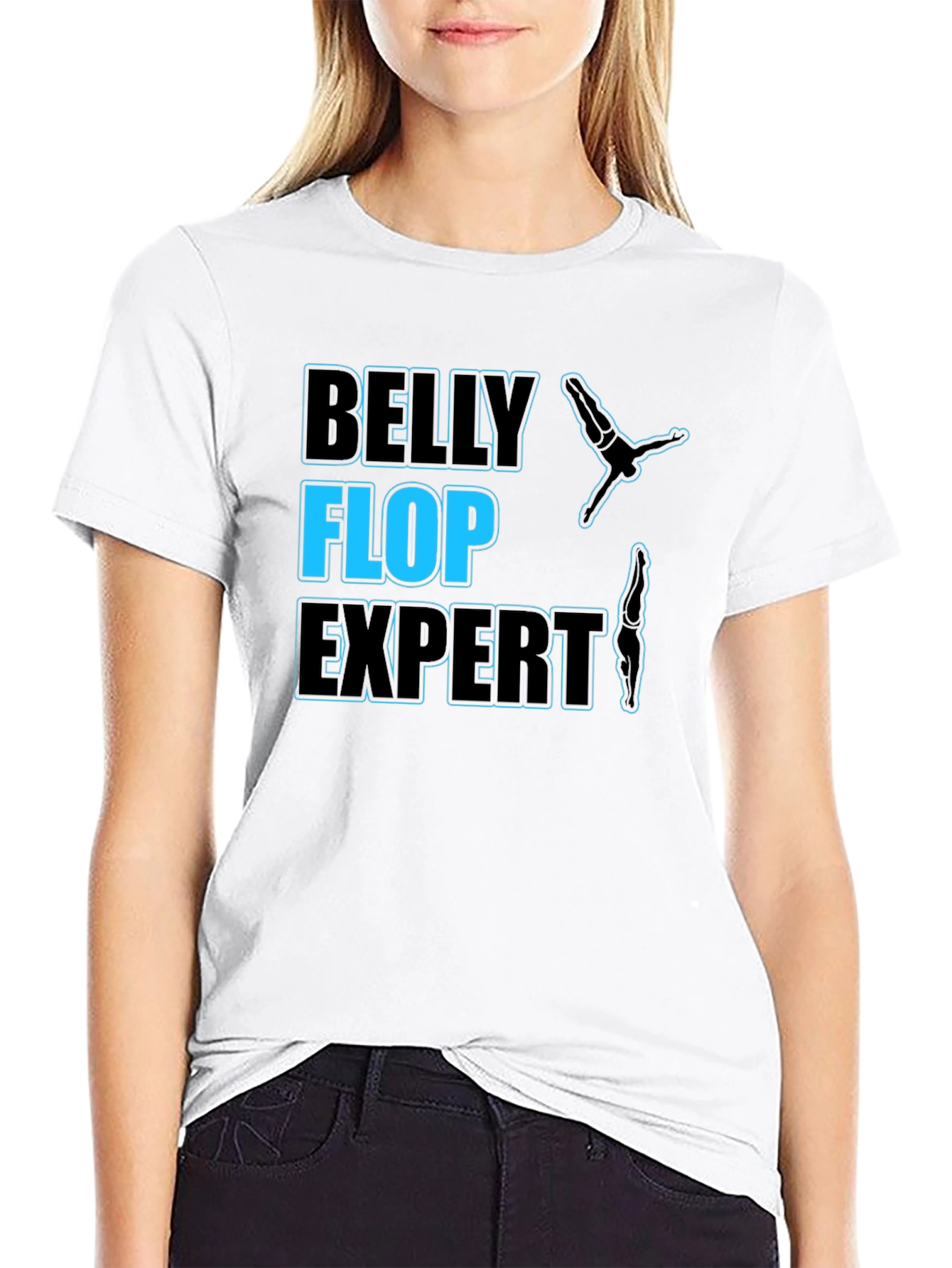 Belly Flop Expert T-Shirt - Funny Dive Design