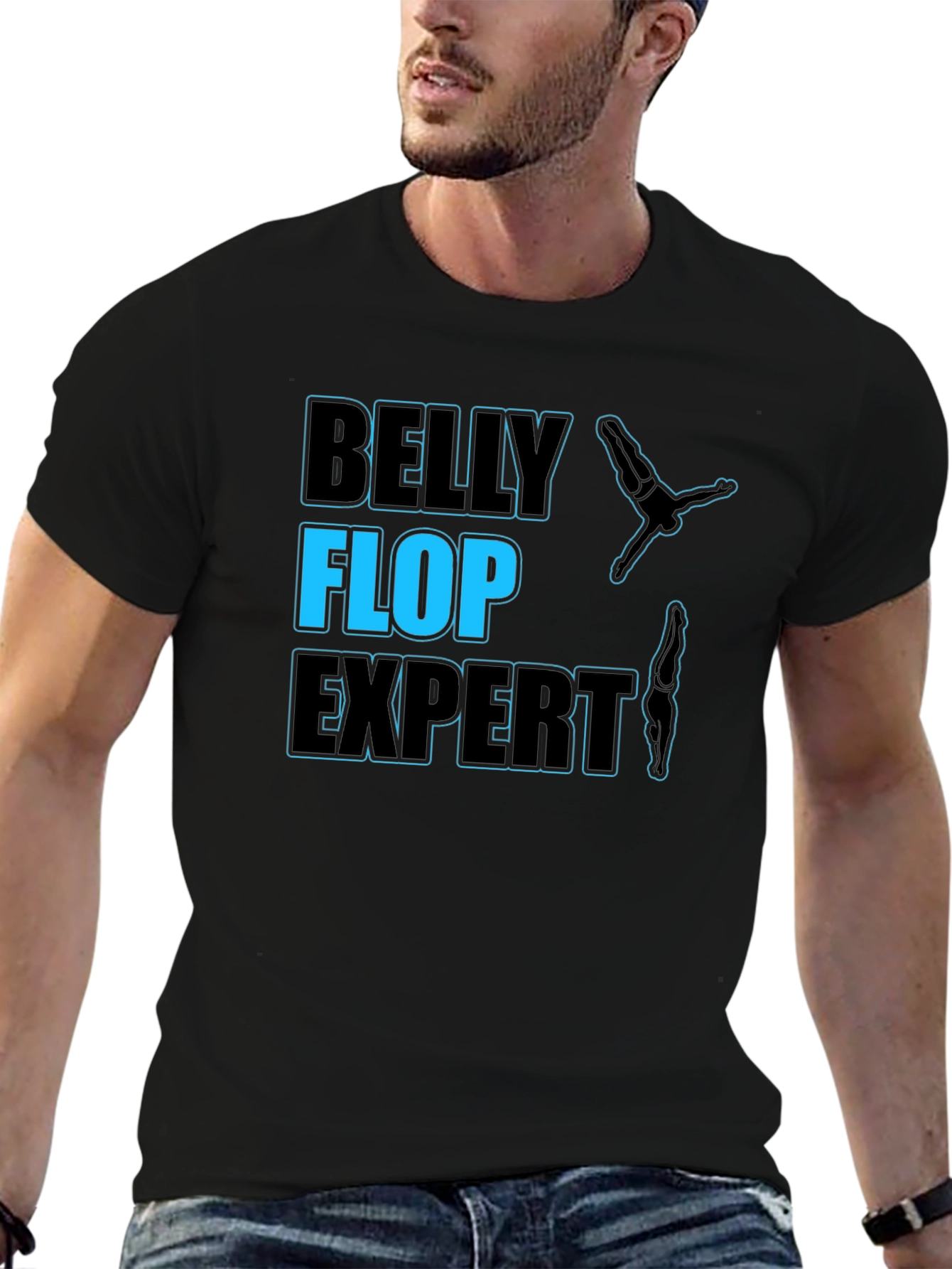 Belly Flop Expert T-Shirt - Funny Dive Design