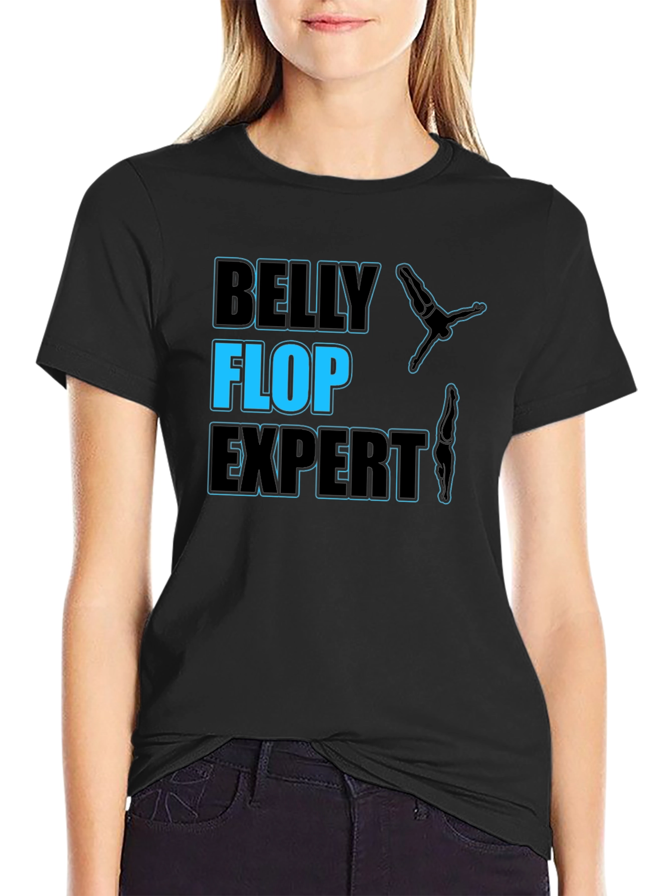Belly Flop Expert T-Shirt - Funny Dive Design