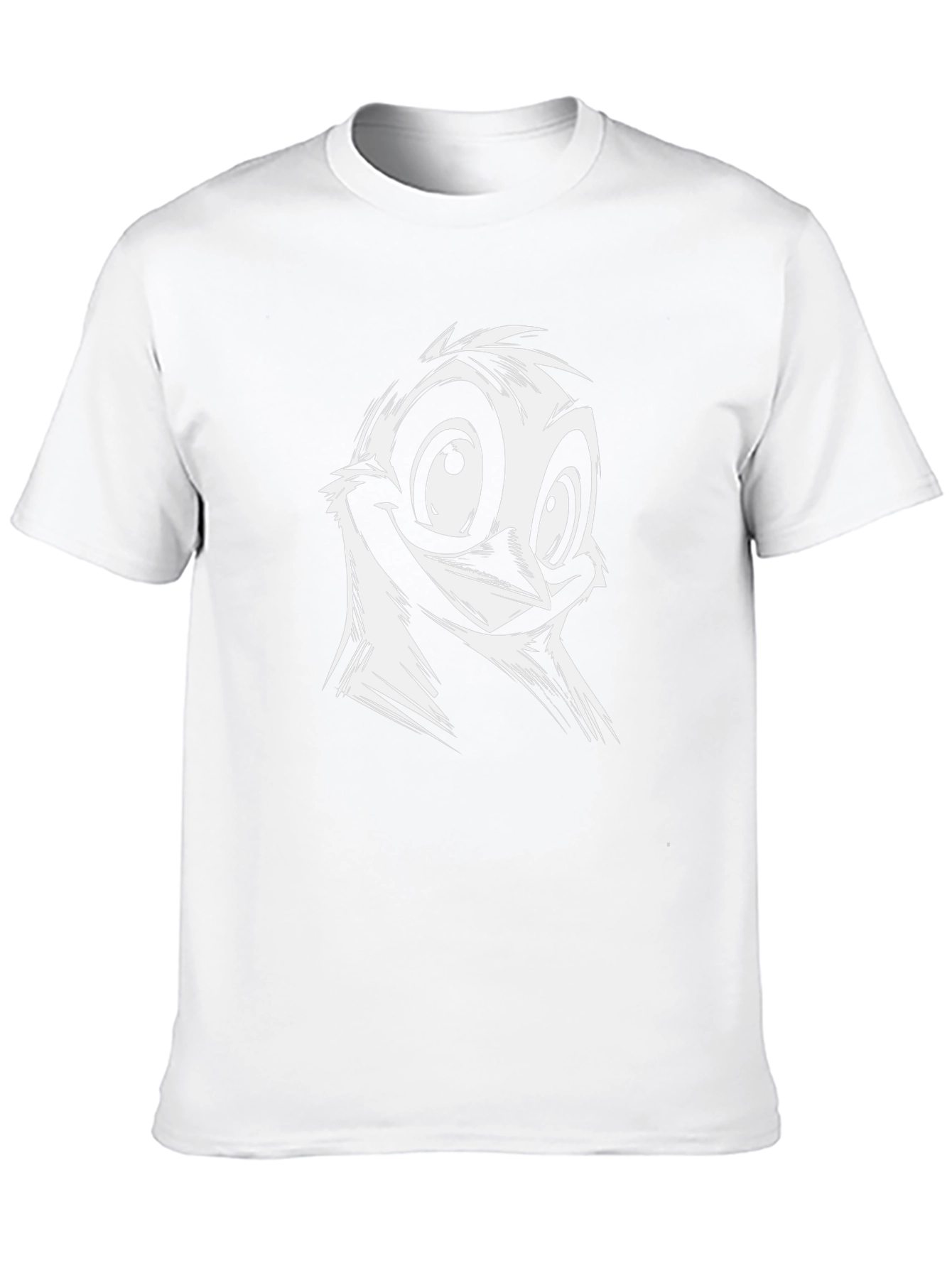 Cartoon Bird Graphic Black T-Shirt